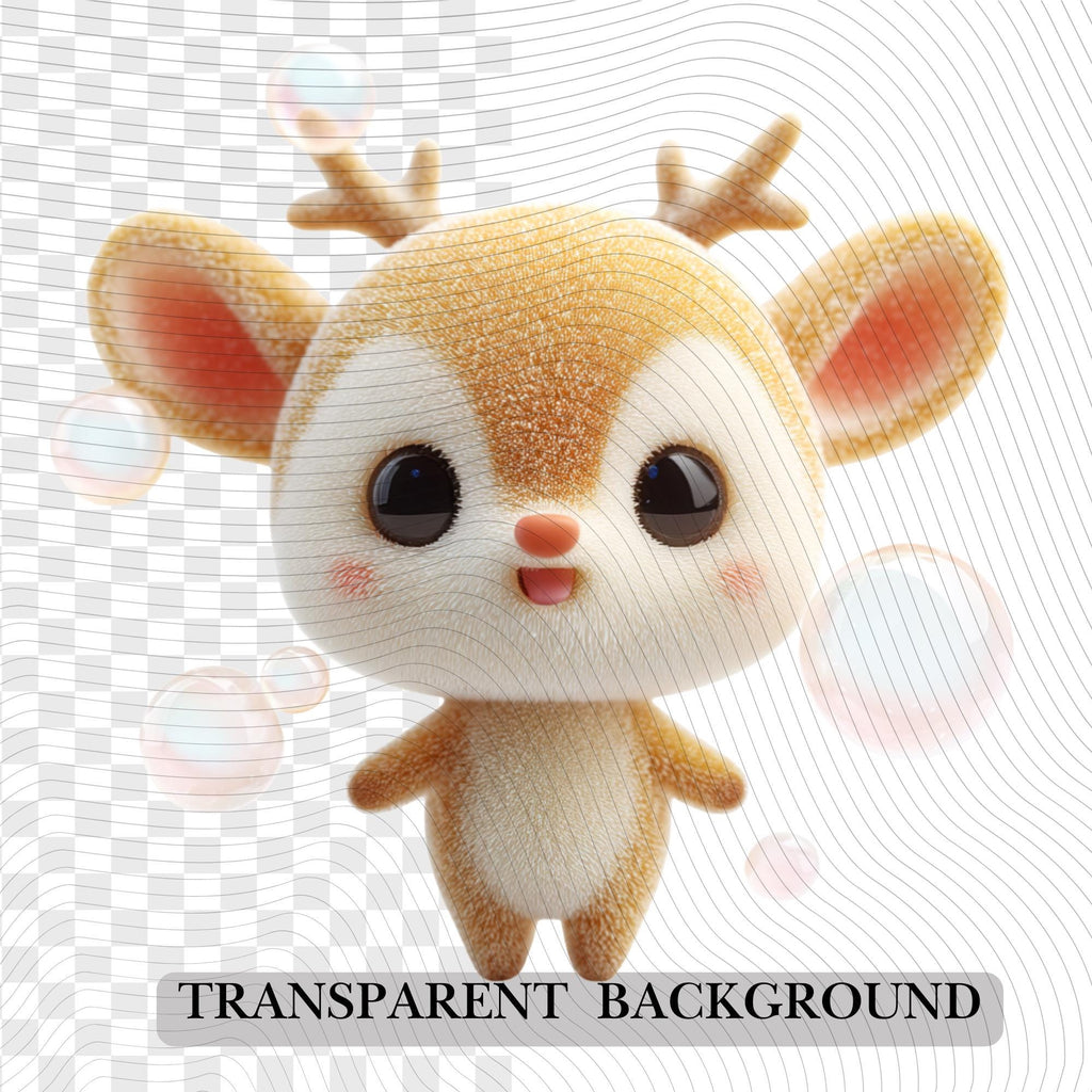 20 Quirky Deer Clipart Set | Funny Characters PNG Transparent Background| 300DPI