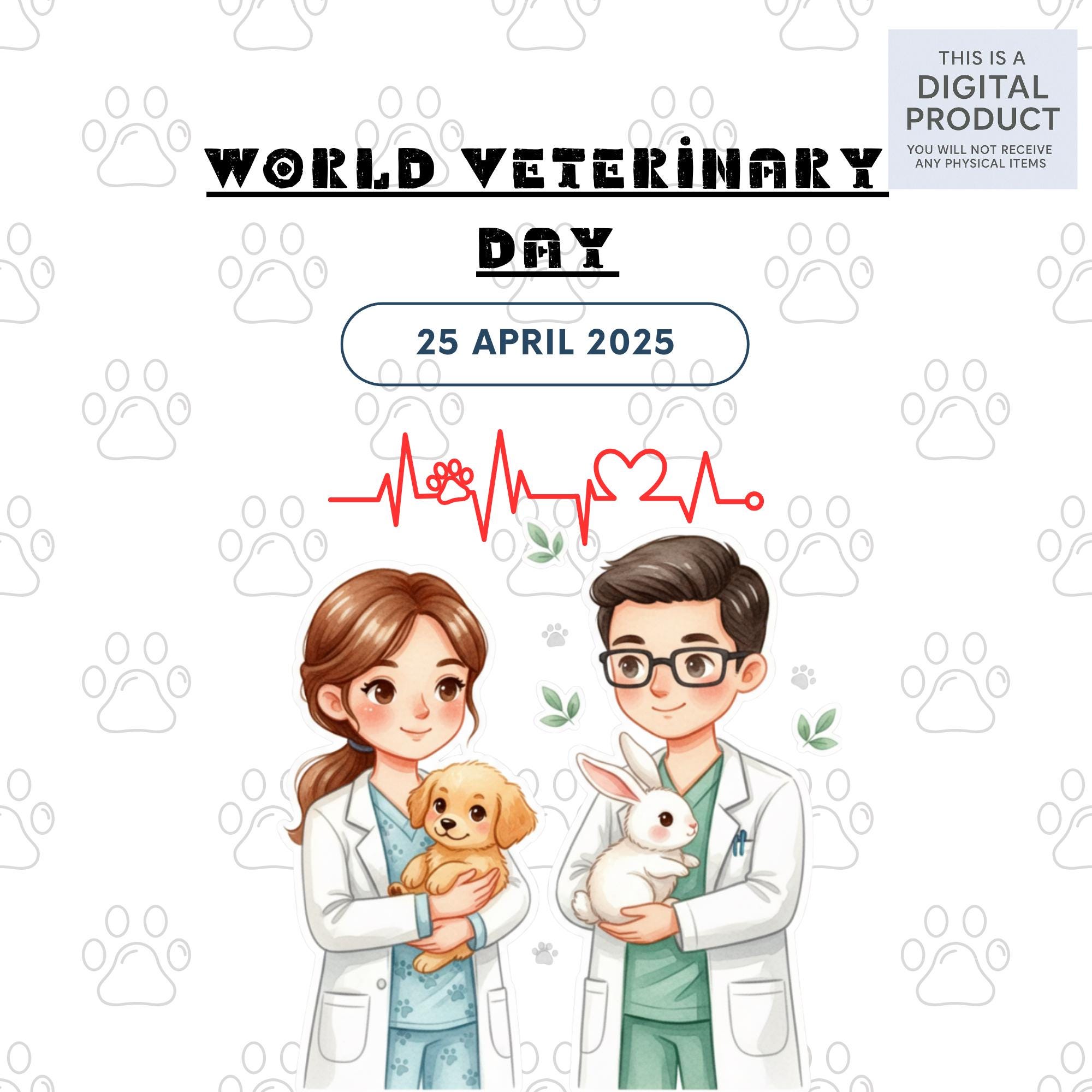 55 Veterinary Tools Clipart|PNG Set, Transparent Background