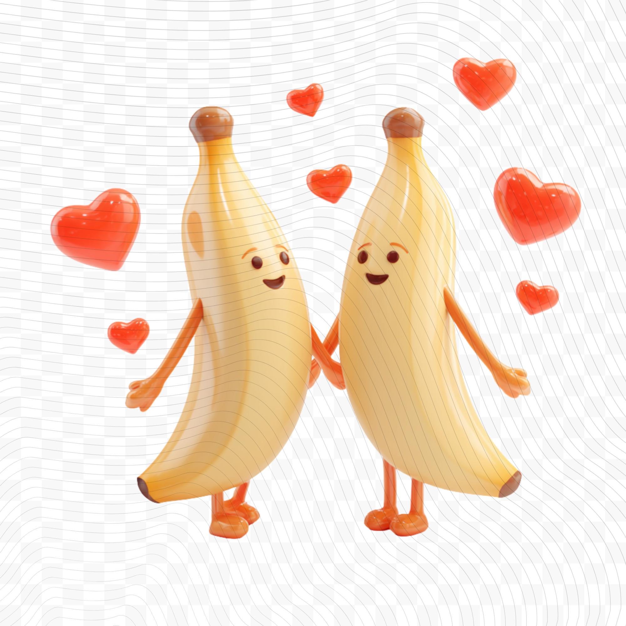 20 Quirky Banana Club Clipart | Transparent Background