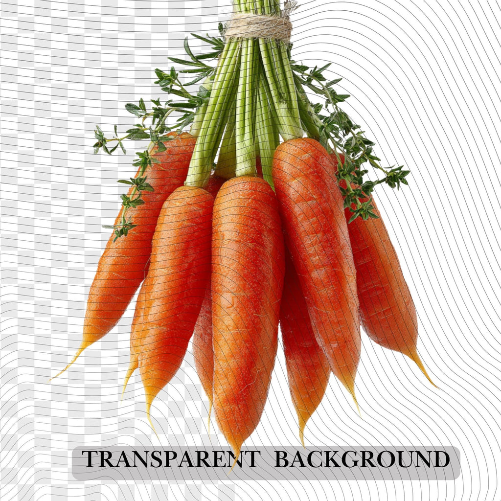 27 Realistic Carrot Clipart Bundle | PNG Transparent Background