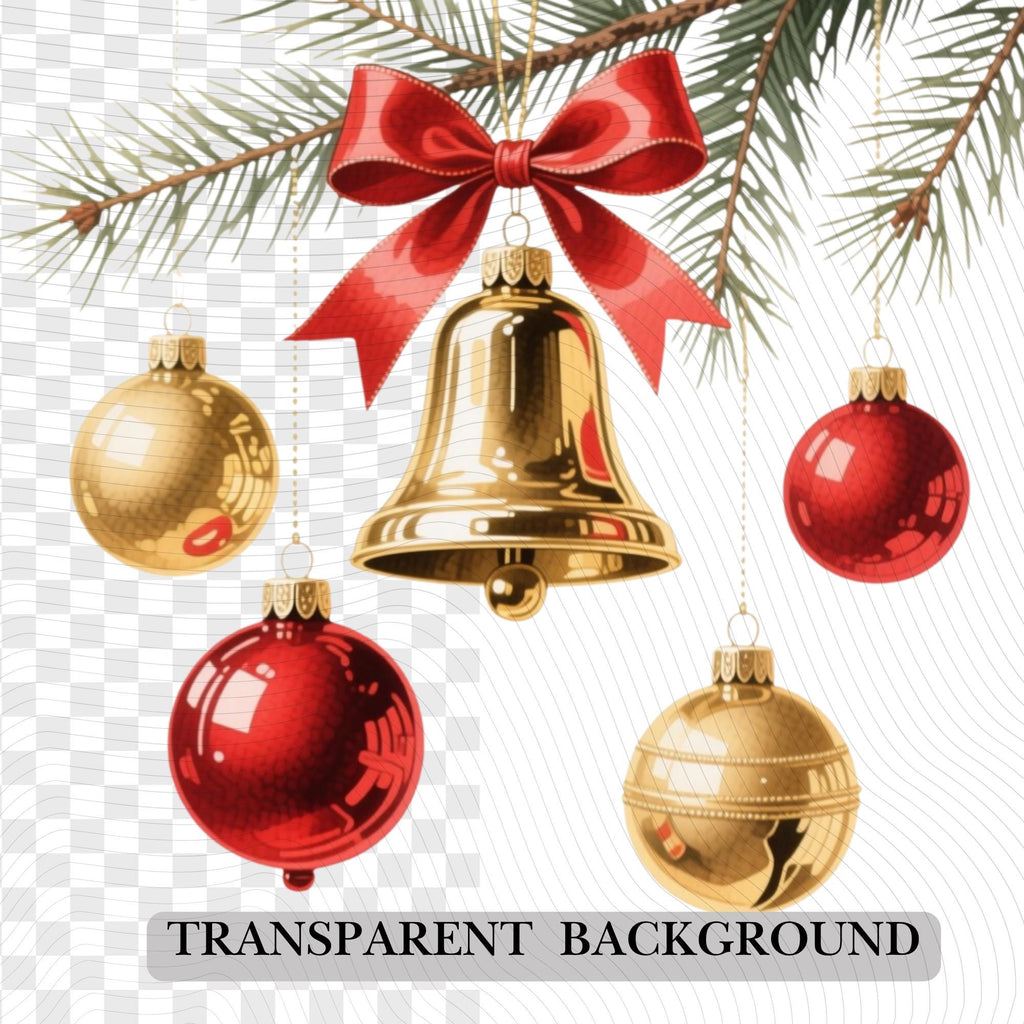 24 Santa Christmas Clipart Set, Watercolor PNG, Transparent Background (300 DPI)