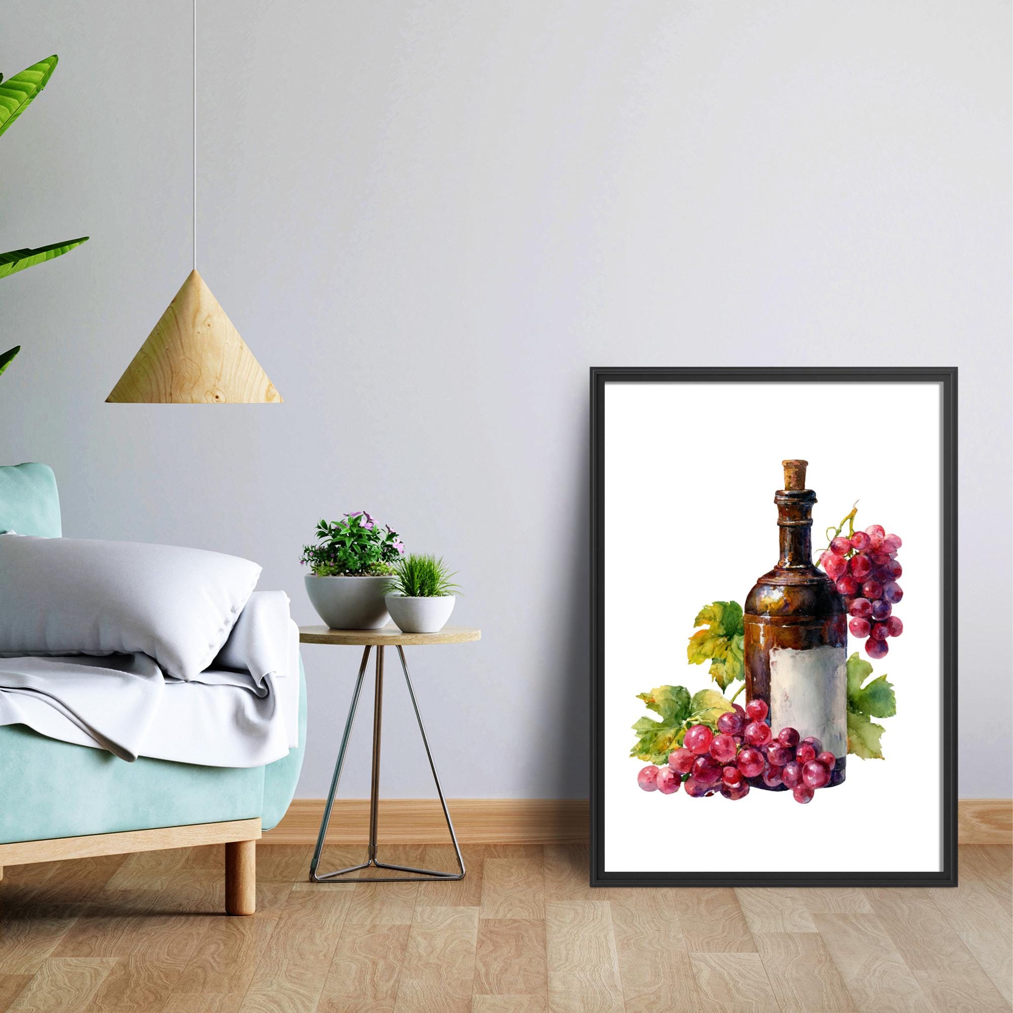 30 Watercolor Grape Clipart Bundle: Vineyard Art, Wine - Autumn Designs (Transparent PNG)