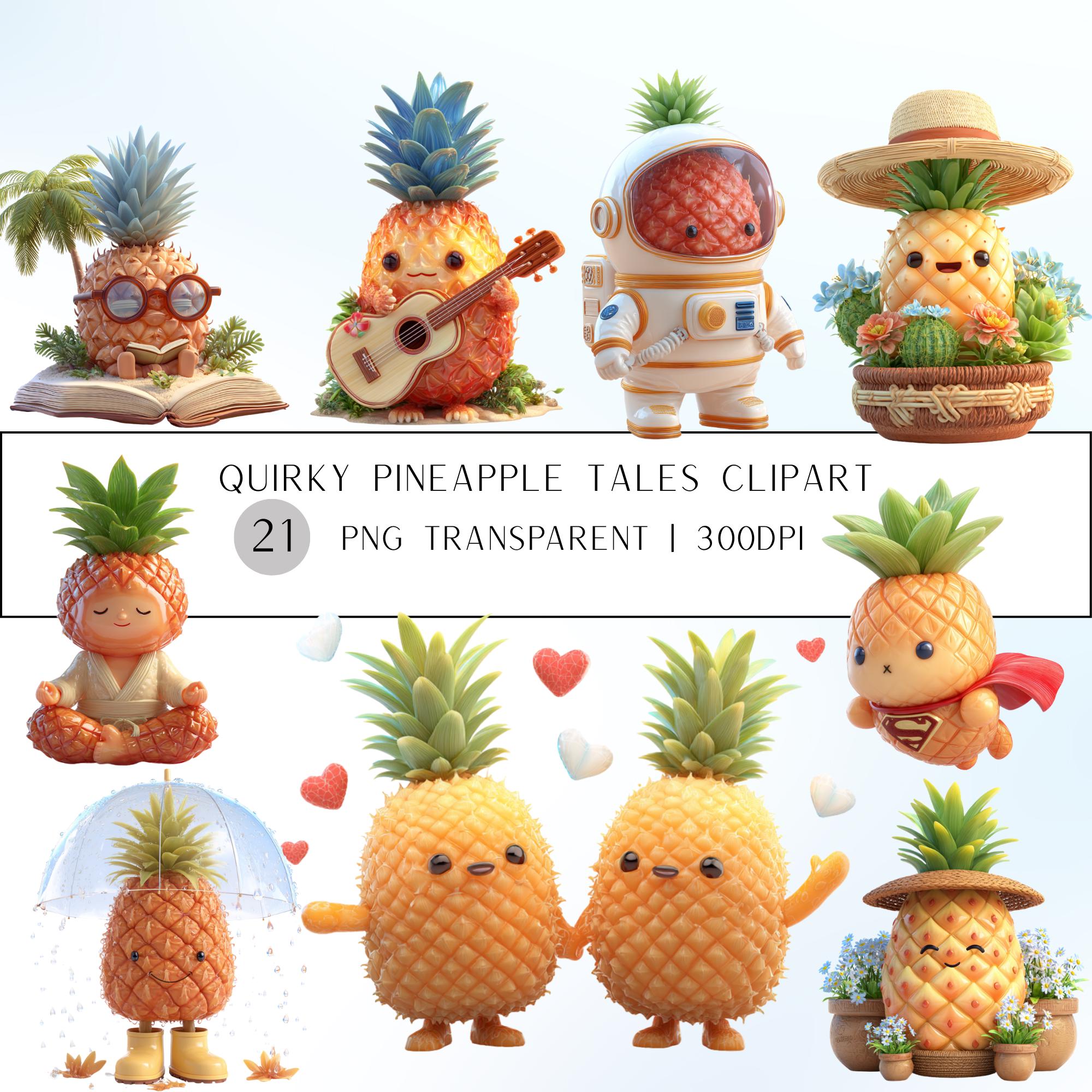 21 Quirky Pineapple Tales | Funny Pineapple PNG Transparent Background
