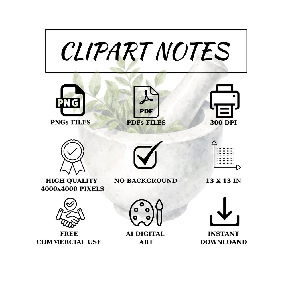 60 Pharmacy Watercolor Clipart |PNG Set, Transparent Background