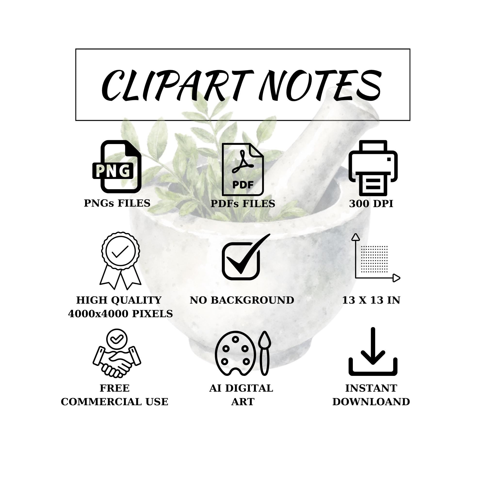 60 Pharmacy Watercolor Clipart |PNG Set, Transparent Background