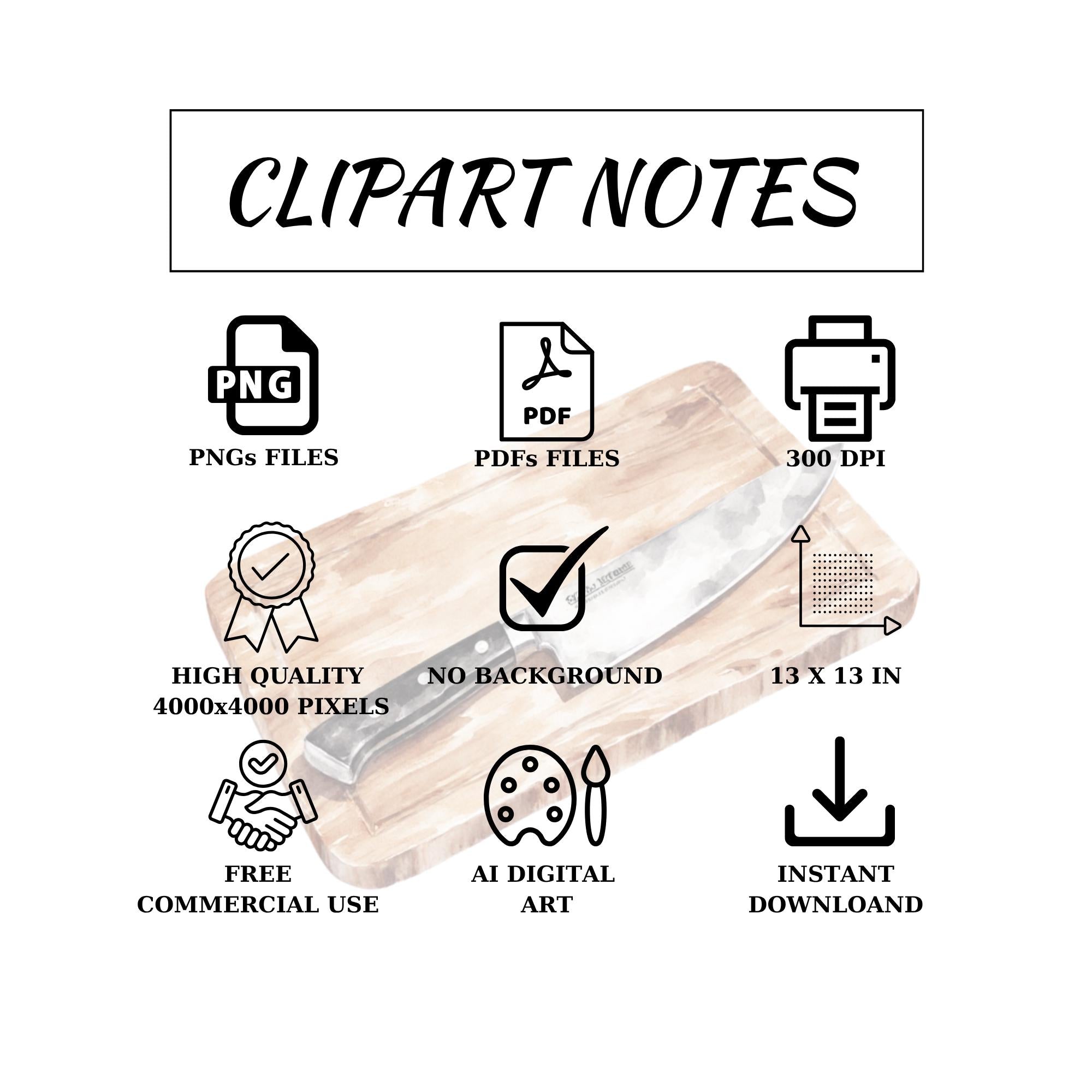 39 Professional Chef Watercolor Clipart Set | PNG Transparent Background Illustrations