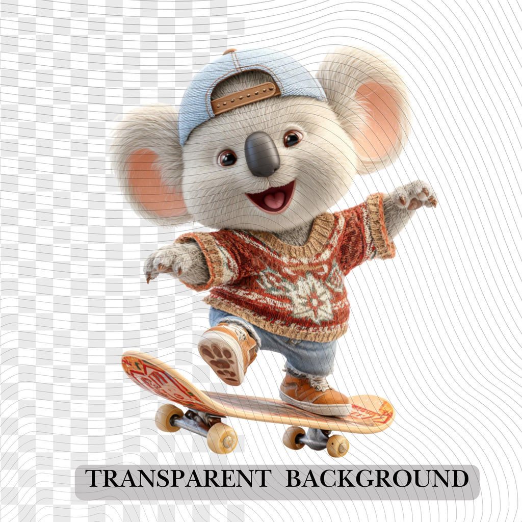 20 Quirky Koala Clipart Set | Funny Characters PNG Transparent Background| 300DPI