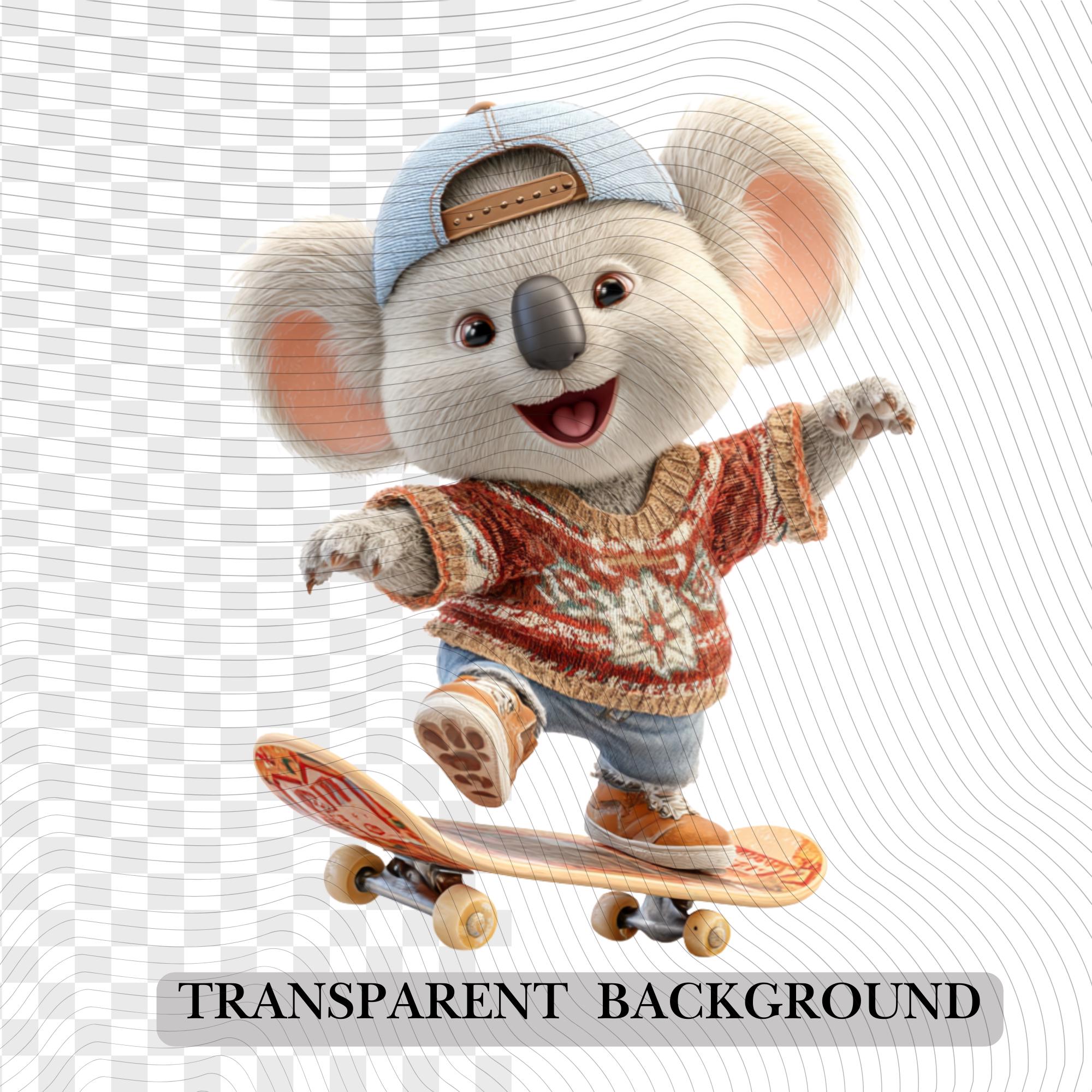 20 Quirky Koala Clipart Set | Funny Characters PNG Transparent Background| 300DPI