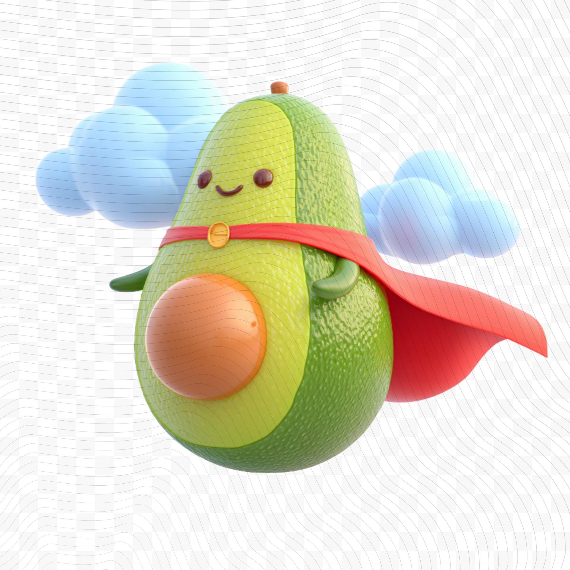 24 Quirky Avocado Life Clipart | Funny Characters PNG Transparent Transparent Background