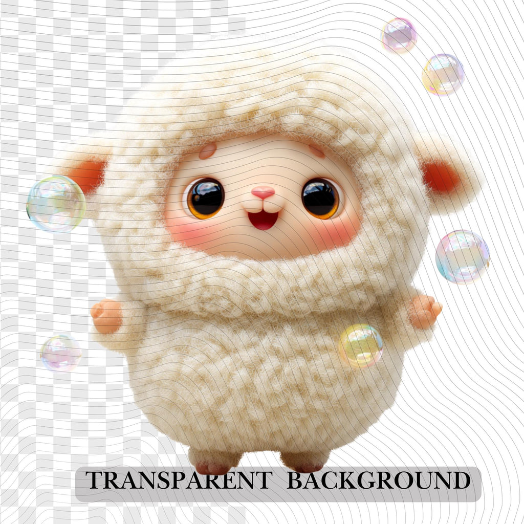 20 Quirky Sheep Clipart Set | Funny Characters PNG Transparent Background| 300DPI