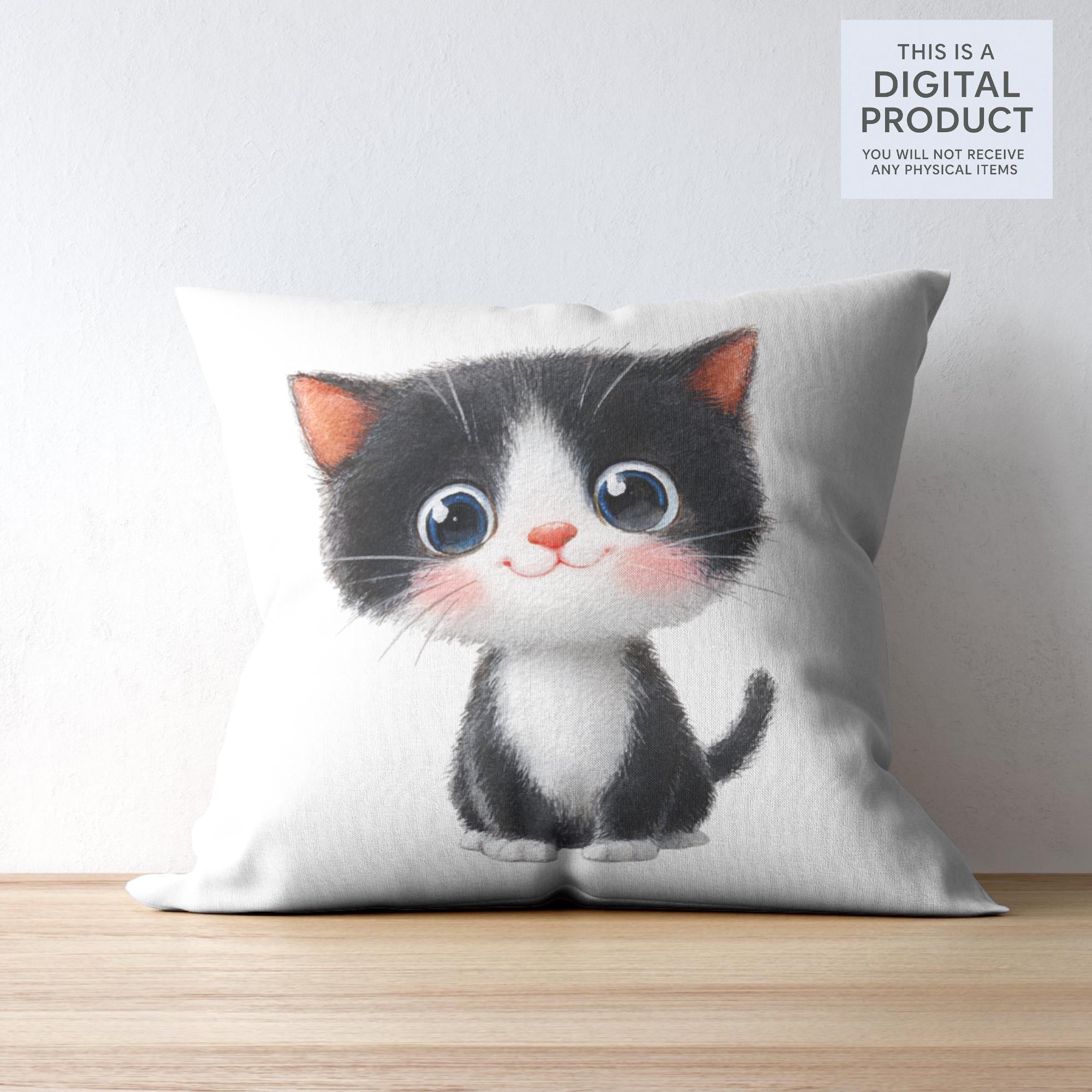 120 Watercolor Baby Animal Clipart Bundle: Black and White Illustrations (Transparent PNG)