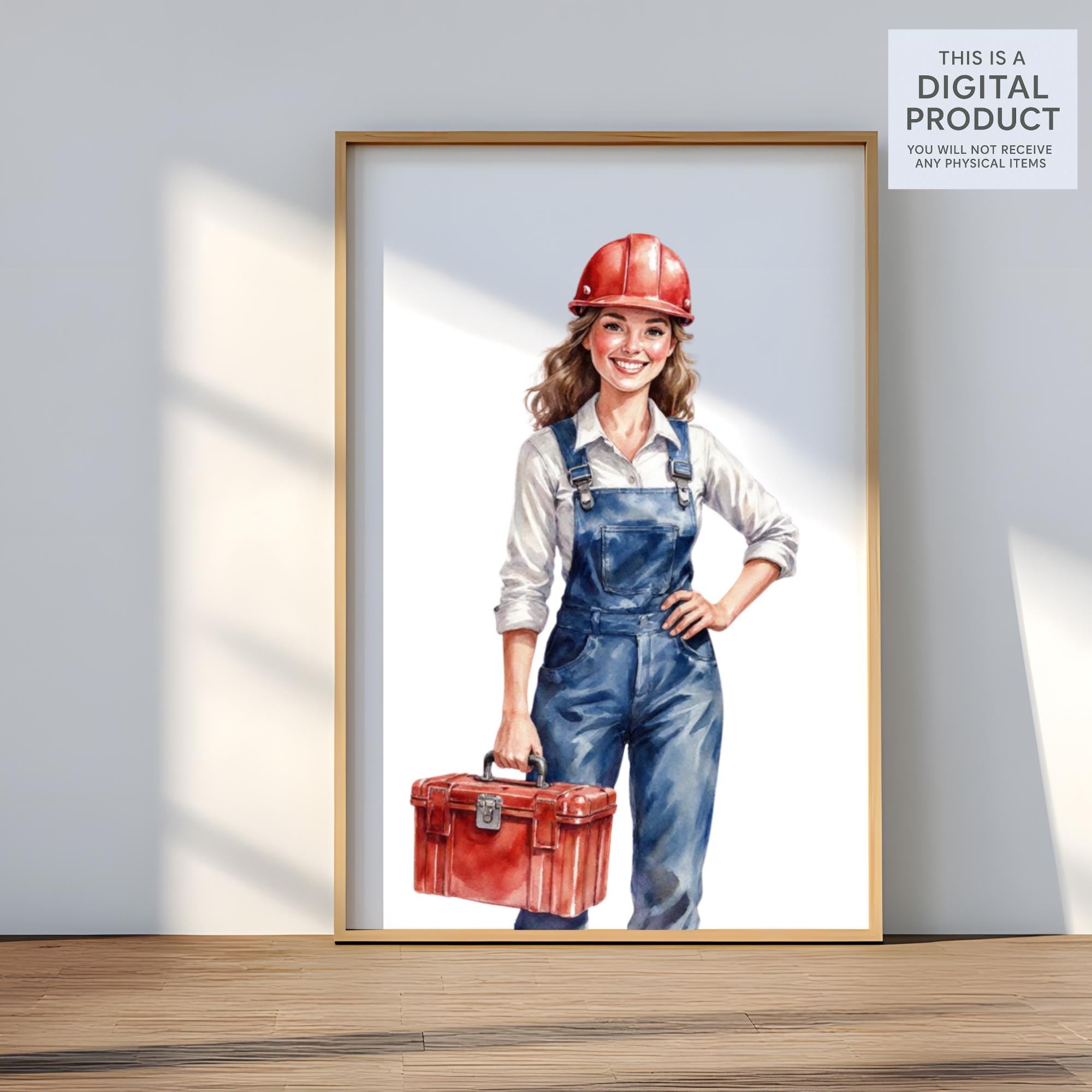 29 Plumber Watercolor Clipart | Transparent Background