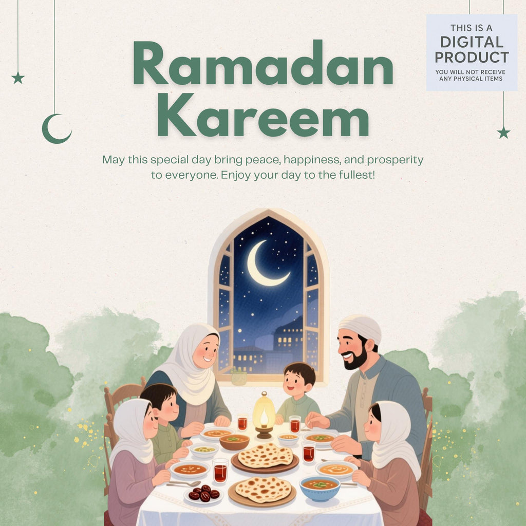 25 Ramadan Family Night iftar Clipart Set| Transparent Background PNG