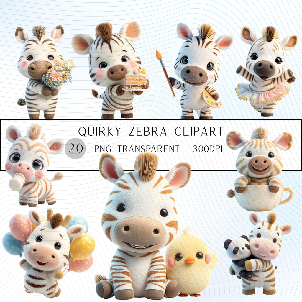 20 Quirky Bee Clipart Set | Funny Characters PNG Transparent Background| 300DPI