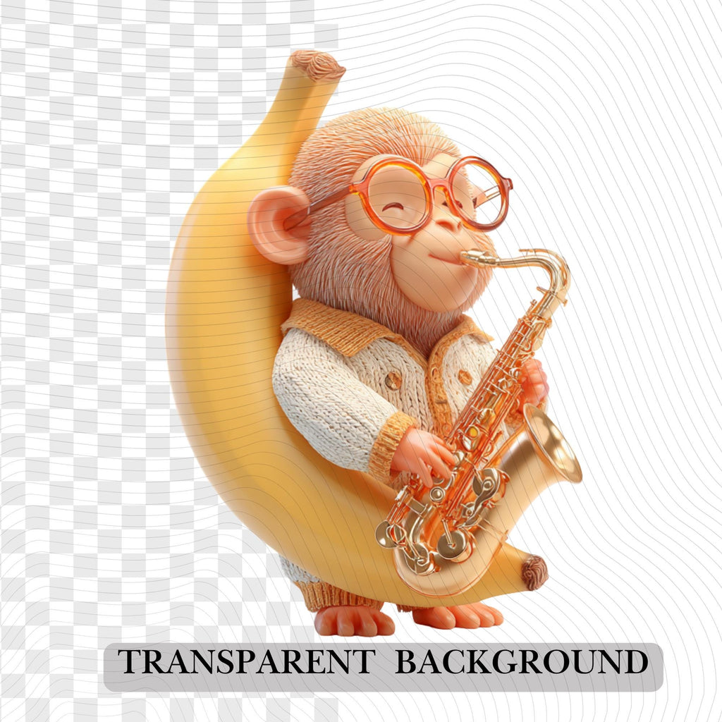 20 Quirky Banana Club Clipart | Transparent Background