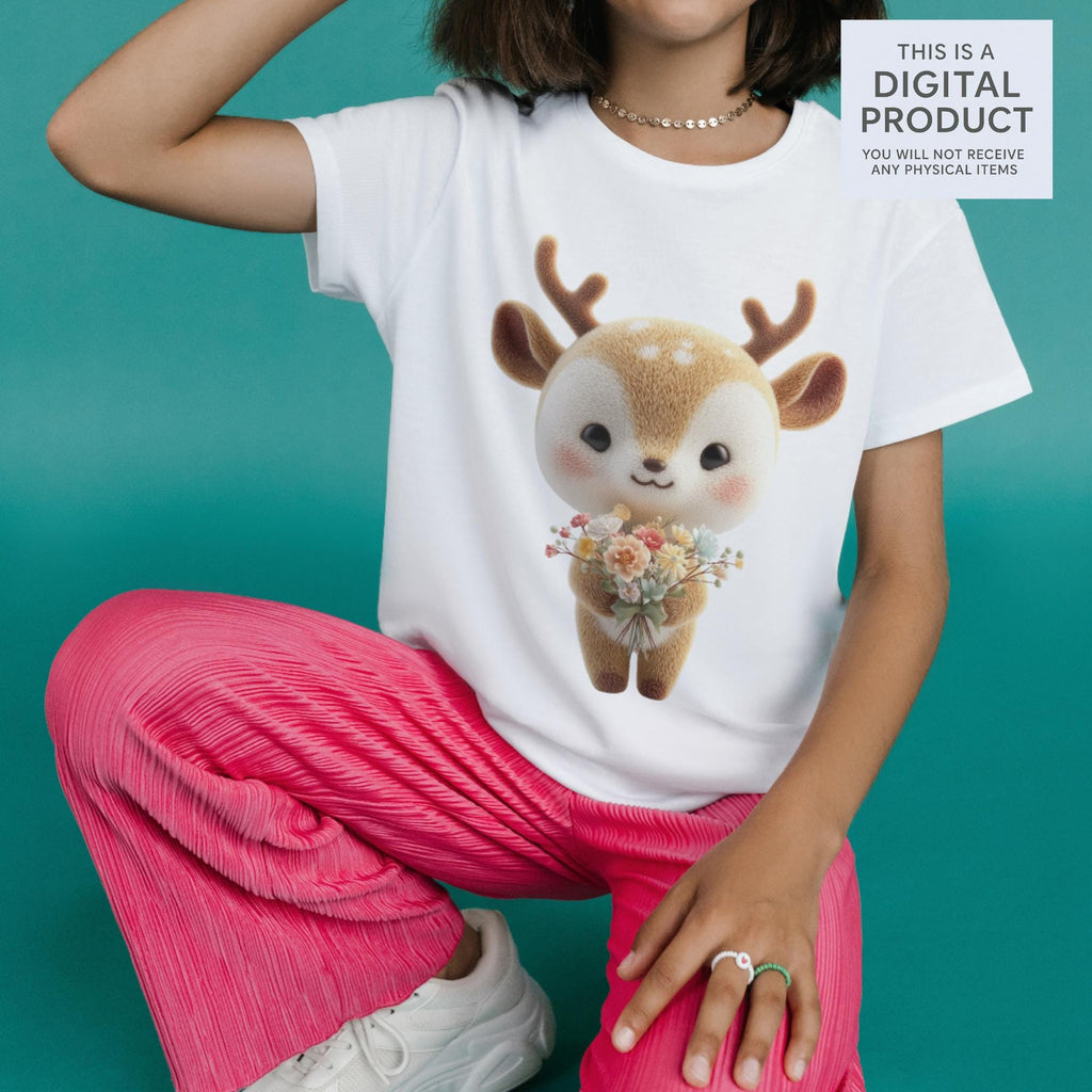 20 Quirky Deer Clipart Set | Funny Characters PNG Transparent Background| 300DPI
