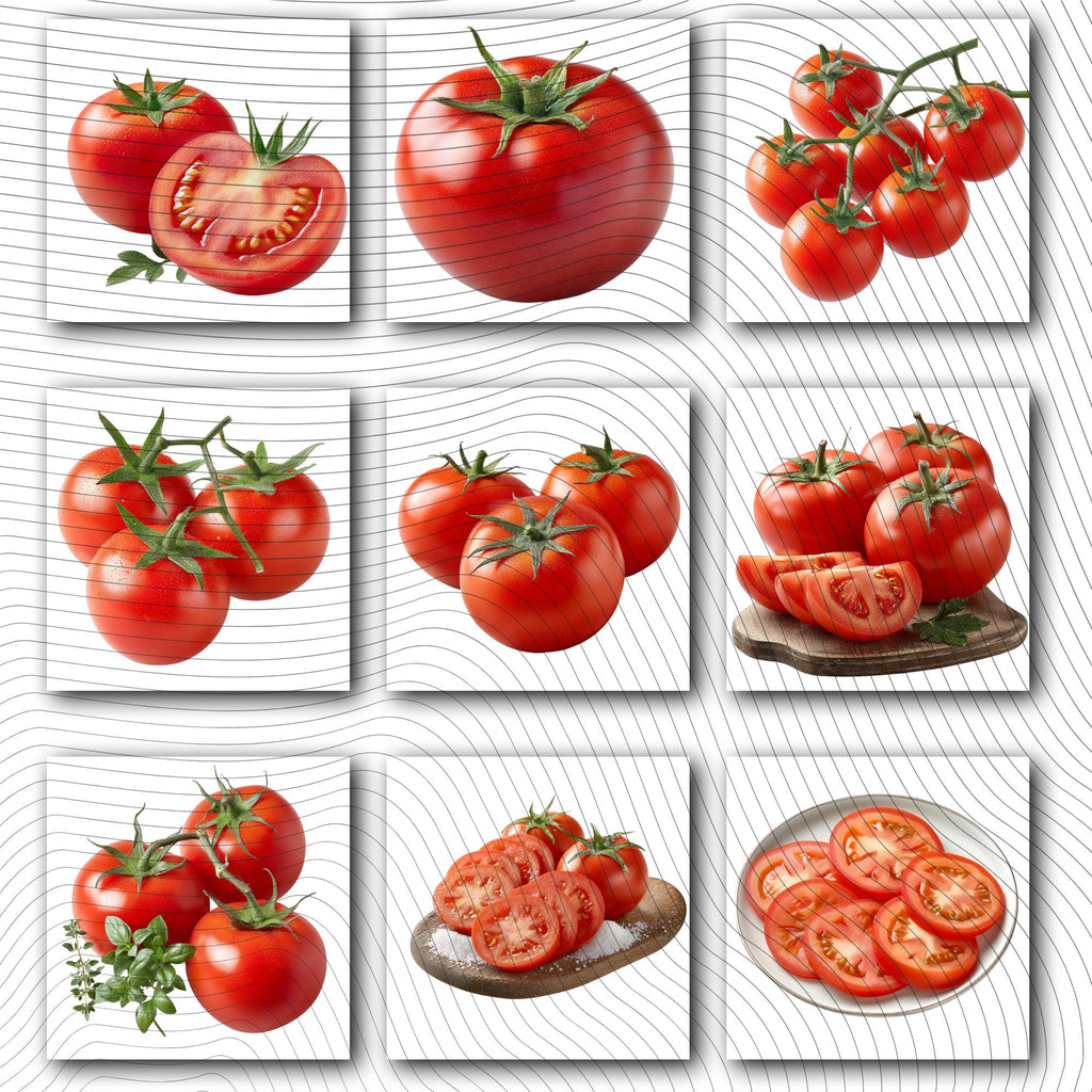27 Realistic Tomato Clipart Bundle | PNG Transparent Background