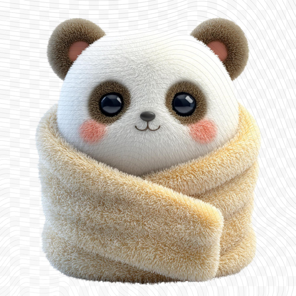 20 Quirky Panda Clipart Bundle | Kawaii Pastel Animals PNG Transparent Background