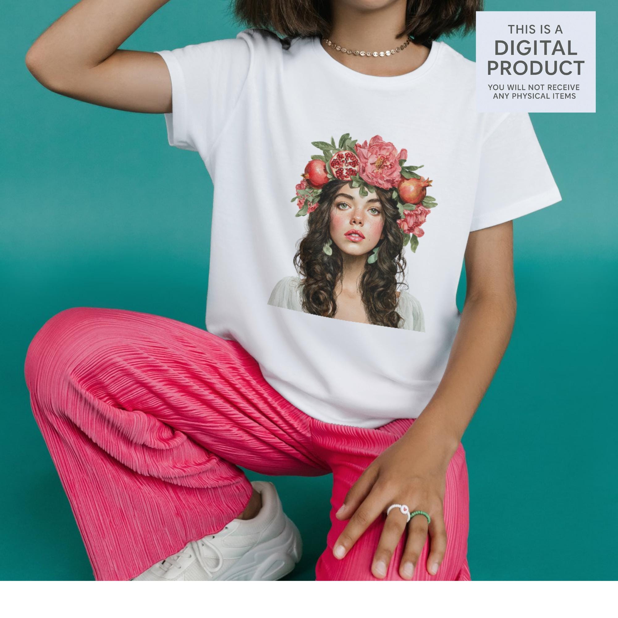 25 Pomegranate Watercolor Clipart Bundle| Realistic Botanical PNG Transparent Background