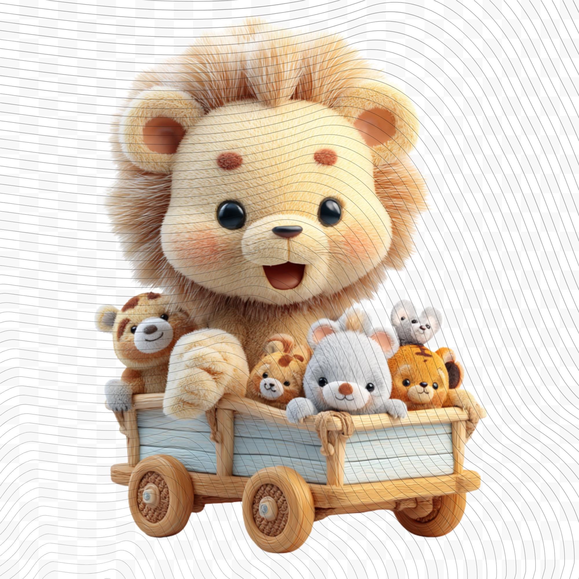 20 Quirky Lion Clipart Set | Funny Characters PNG Transparent Background| 300DPI