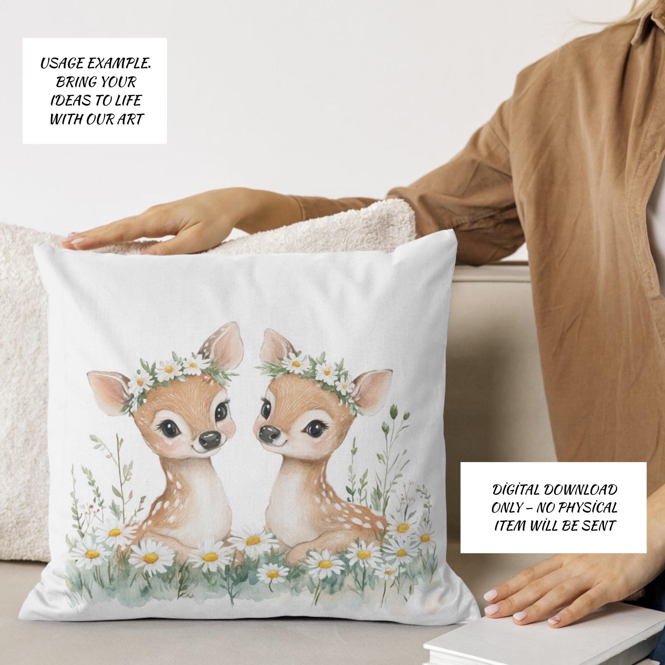 12 Cute Deer Clipart PNG Transparent Background | DTF Transfer| Printable Illustration| Scrapbooking, Stickers, Cards, T-Shirt