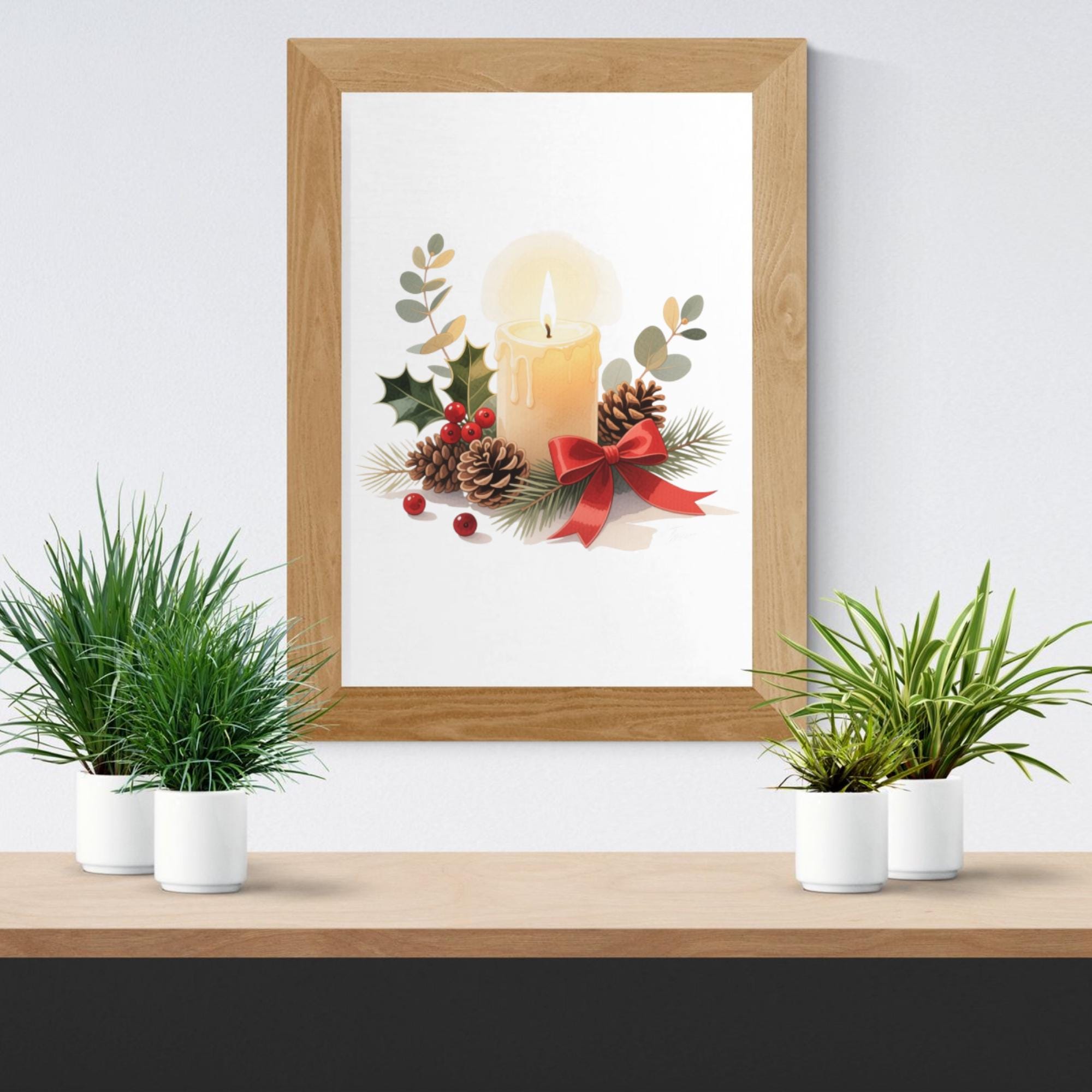 21 Santa Watercolor Clipart Bundle |Transparent Background PNG Illustrations