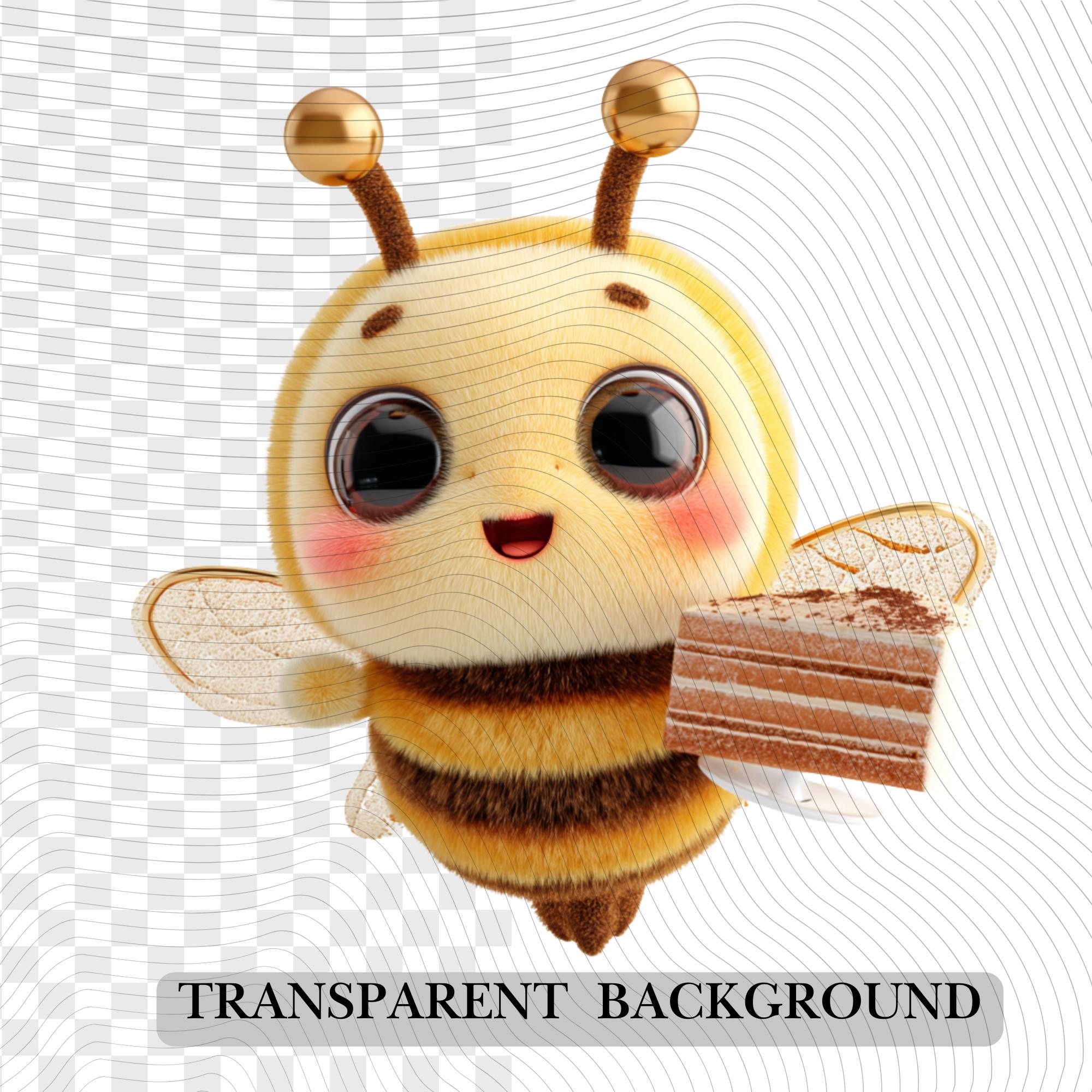 19 Quirky Bee Clipart Set | Funny Characters PNG Transparent Background| 300DPI