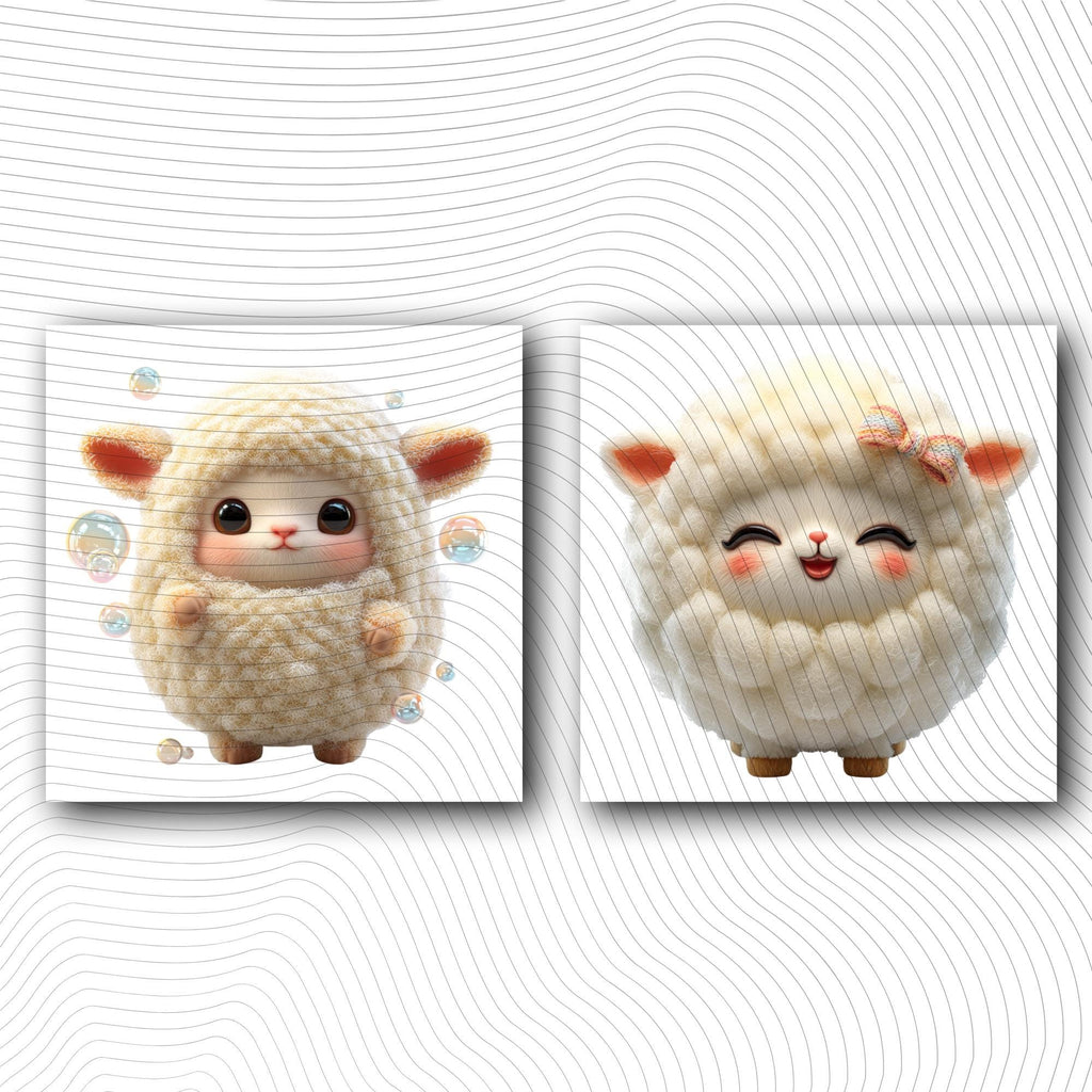 20 Quirky Sheep Clipart Set | Funny Characters PNG Transparent Background| 300DPI