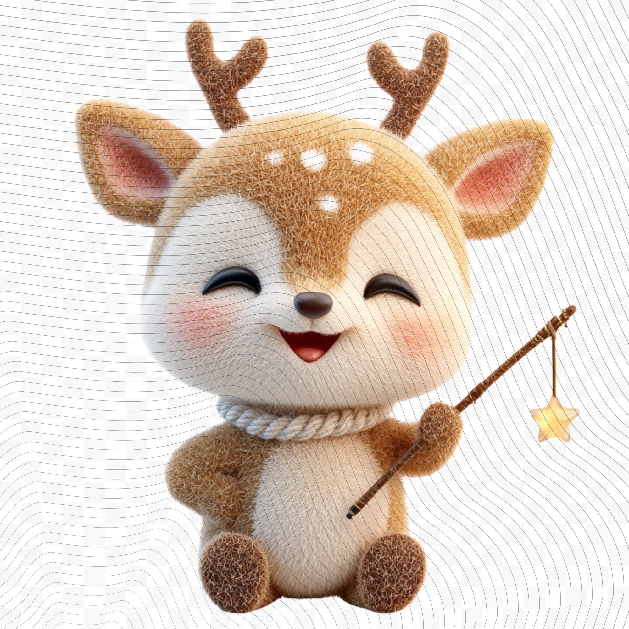 20 Quirky Deer Clipart Set | Funny Characters PNG Transparent Background| 300DPI