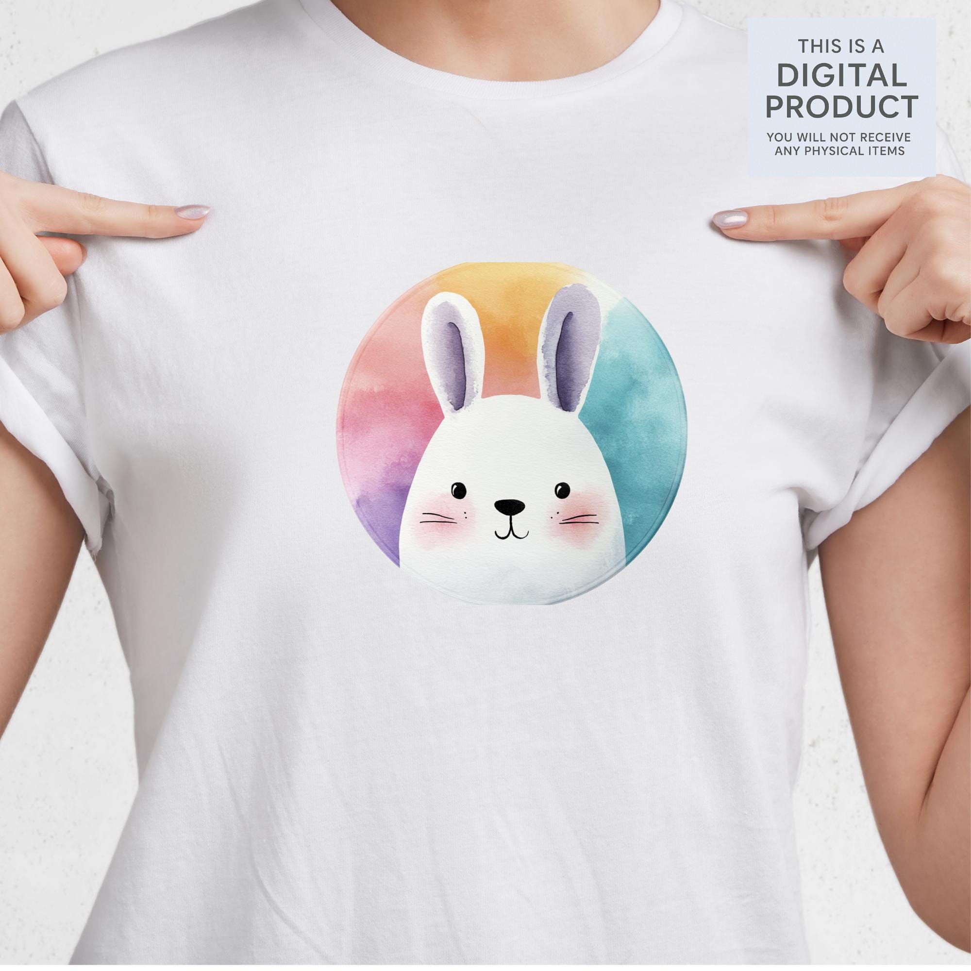 20 Watercolor Animal Clipart Bundle: Taso-Style Kids Stickers (Transparent PNG )