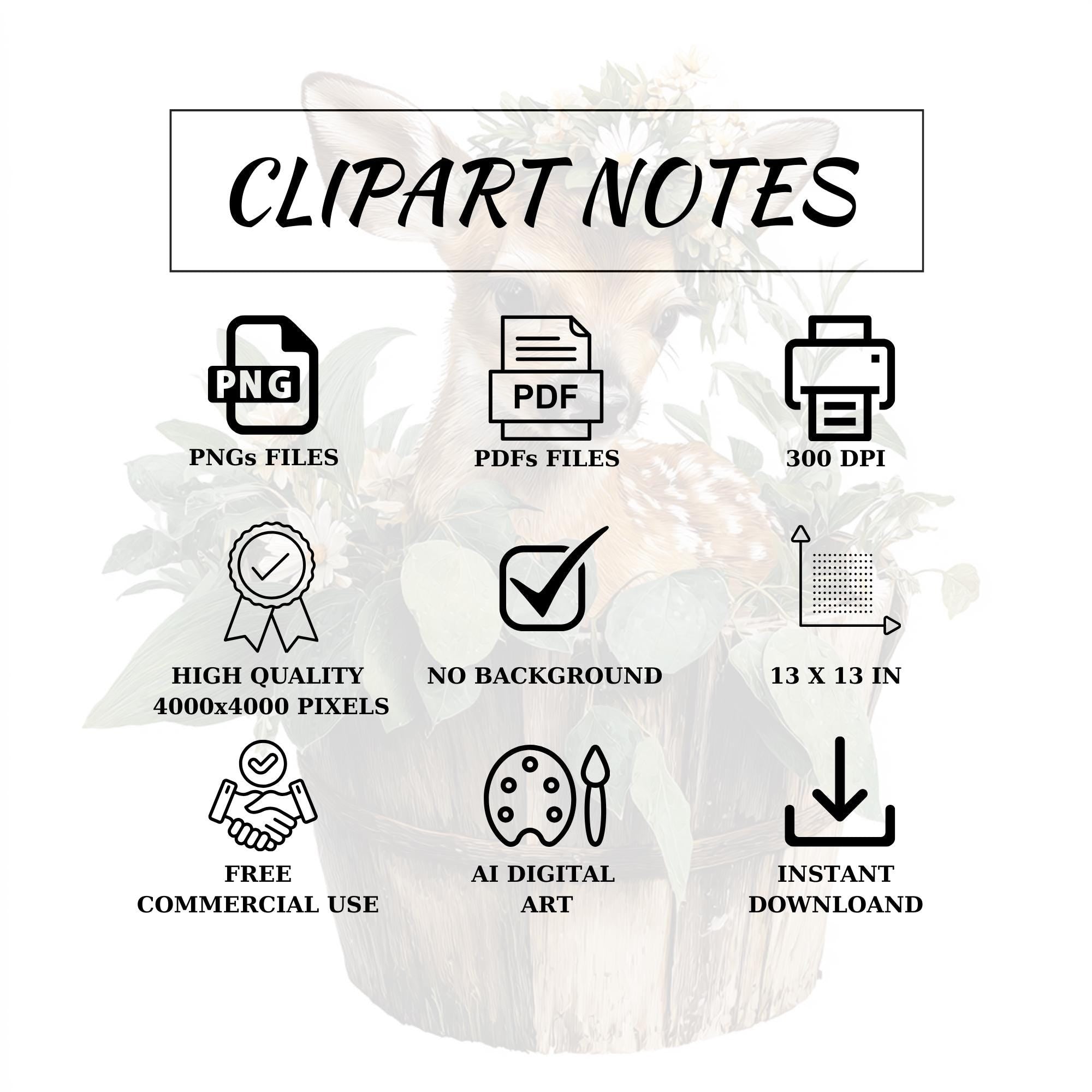 20 Baby Animals Clipart Bundle: Floral Crowned Transparent PNGs for Nursery Art