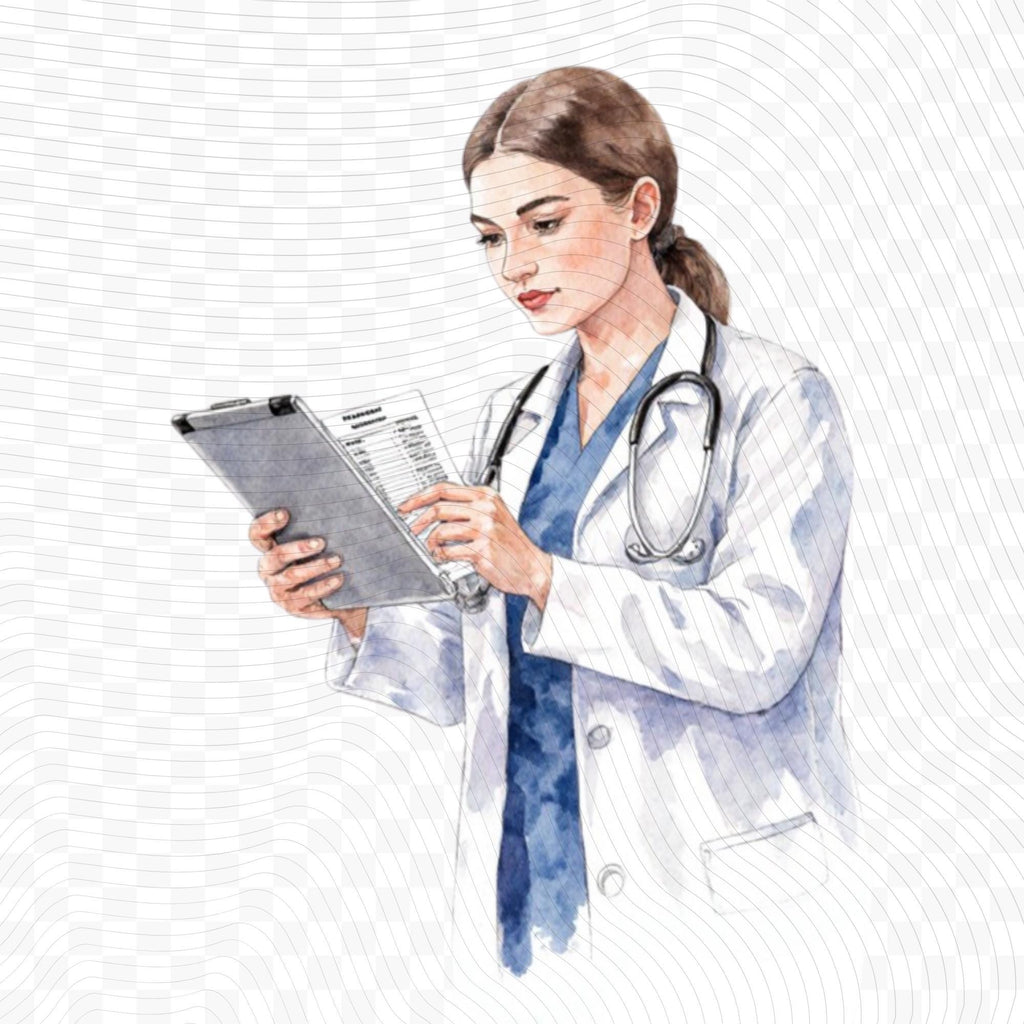 56 Doctor Profession Watercolor Clipart Set | Realistic Medical PNG | Transparent Background