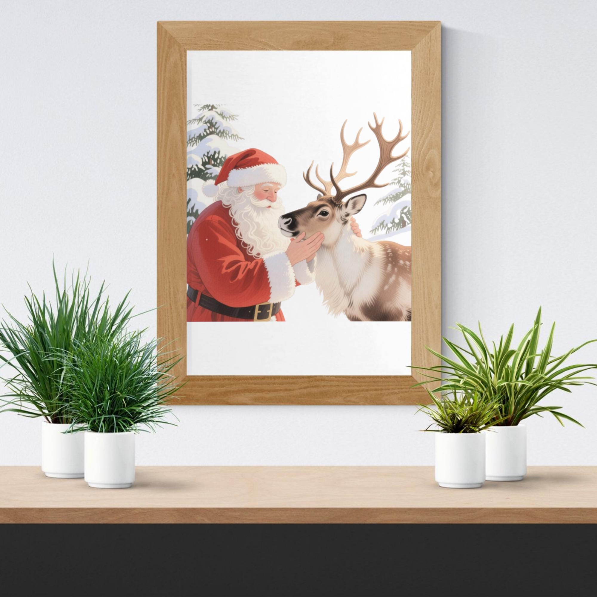 23 Santa's Christmas Journey Watercolor Clipart Bundle (PNG, 300 DPI)
