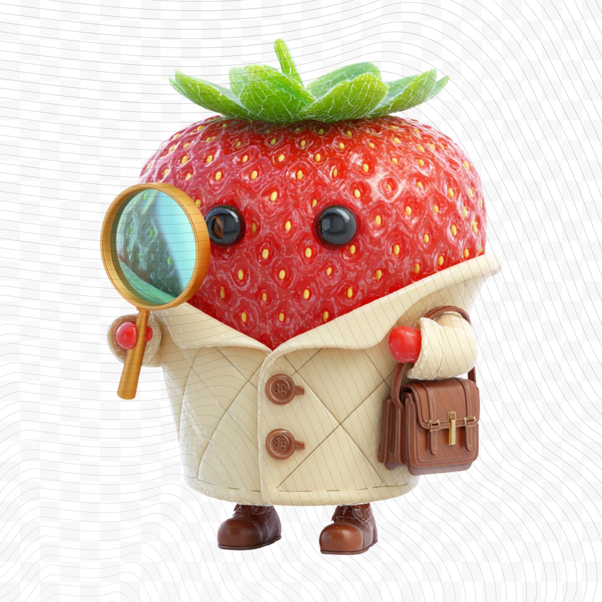 24 The Quirky Strawberry Diaries | Strawberry Characters PNG Transparent Background