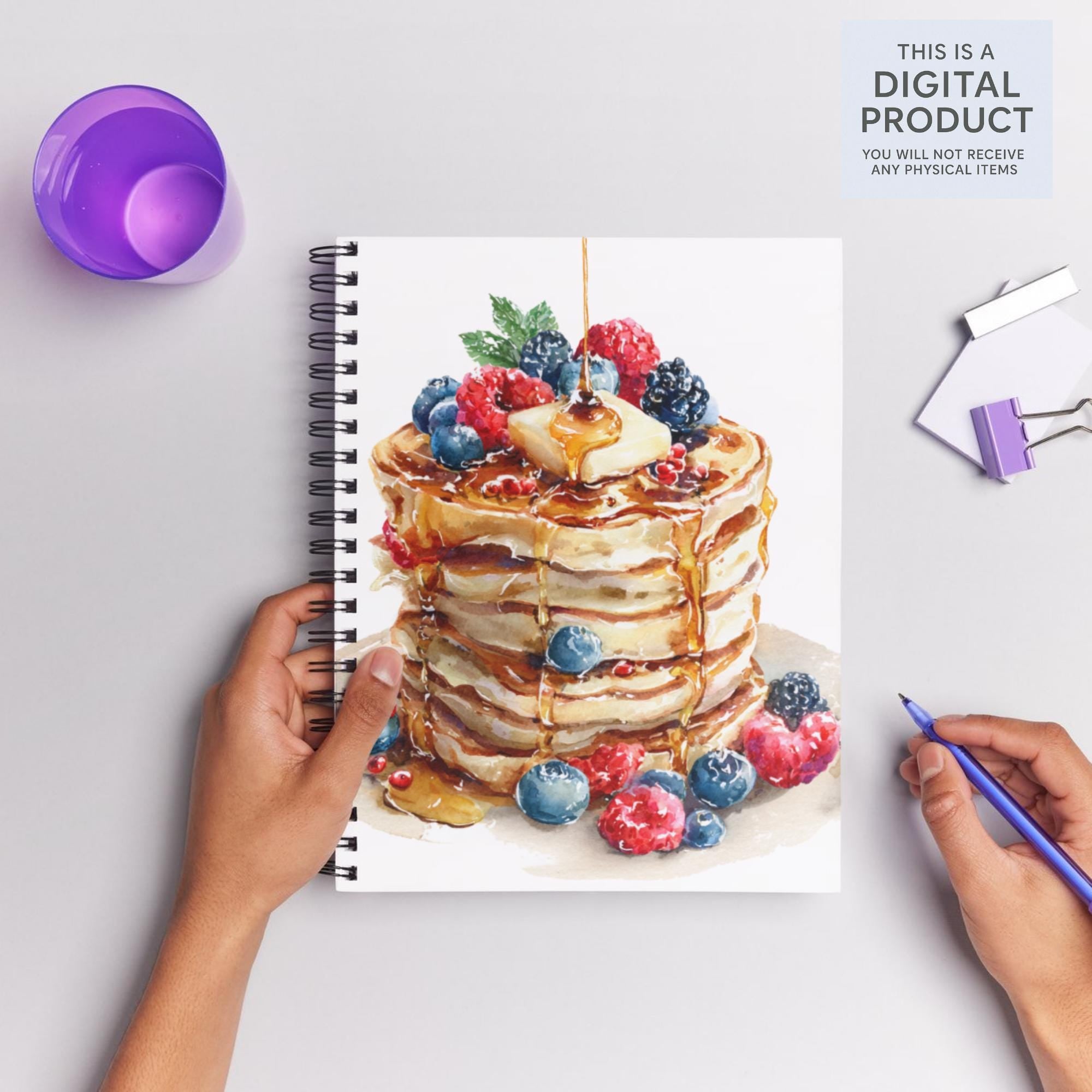 20 Breakfast Clipart | Croissant, Pancakes, Waffles, Coffee & Tea, Avocado Toast | PNG Transparent