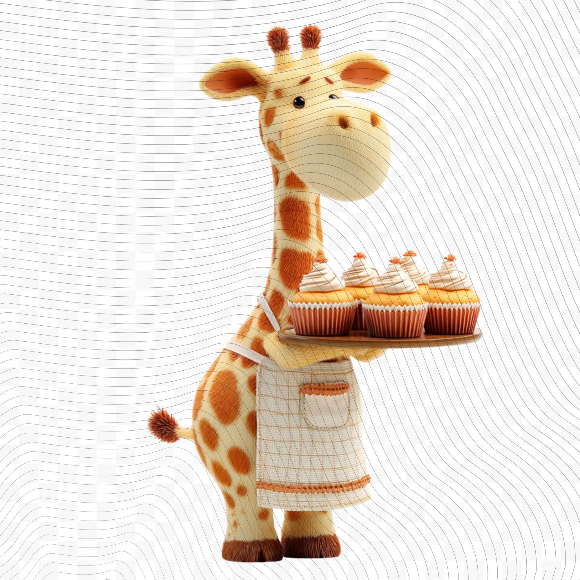 20 Quirky Giraffe Clipart Set | Funny  Characters PNG Transparent Background| 300DPI