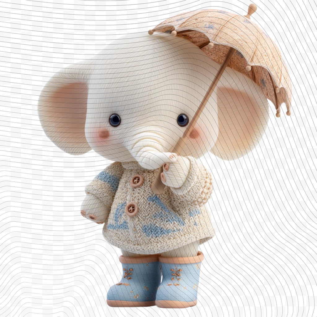 20 Quirky Elephant Clipart Set | Funny  Characters PNG Transparent Background| 300DPI