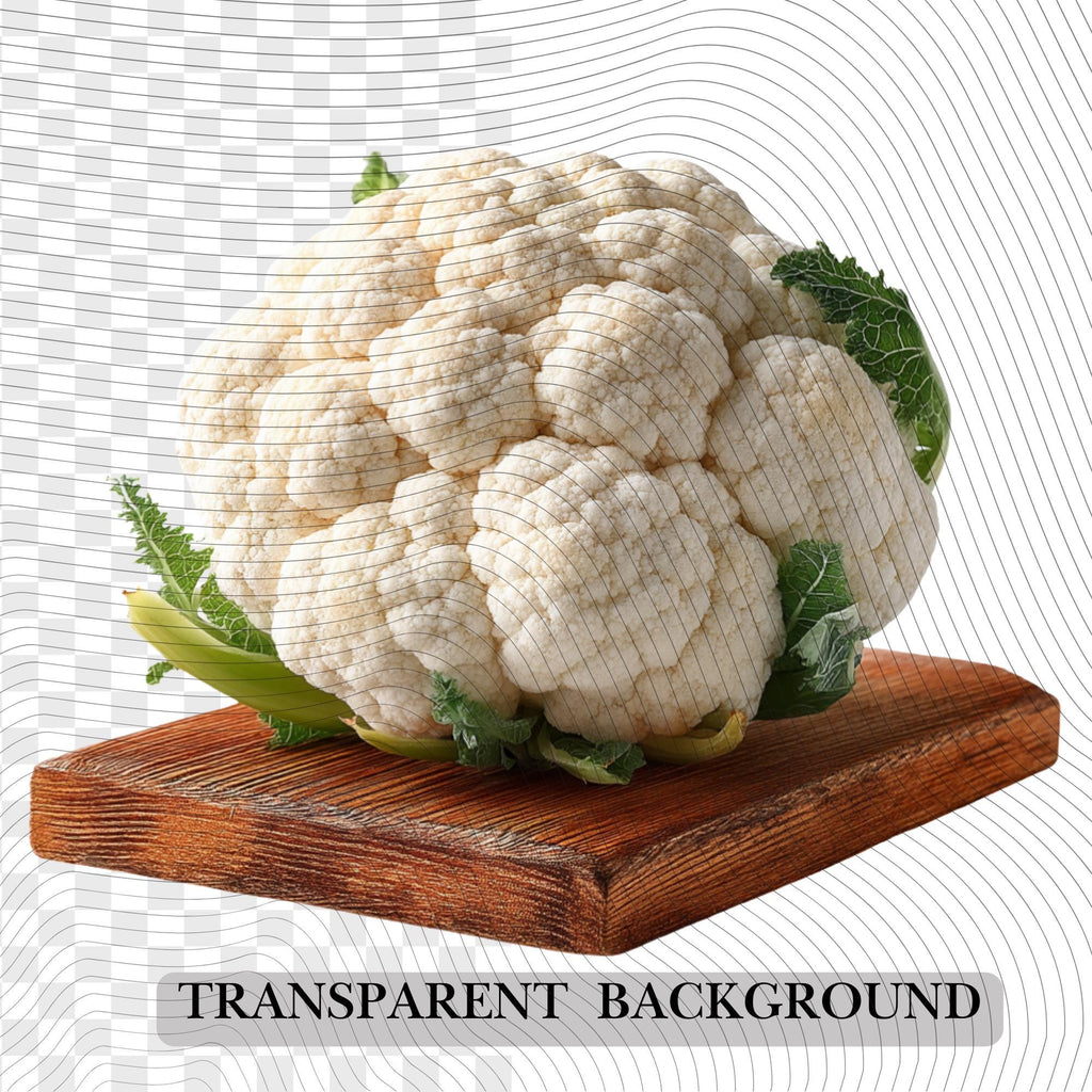 26 Realistic Cauliflower  Clipart Bundle| PNG Transparent Background
