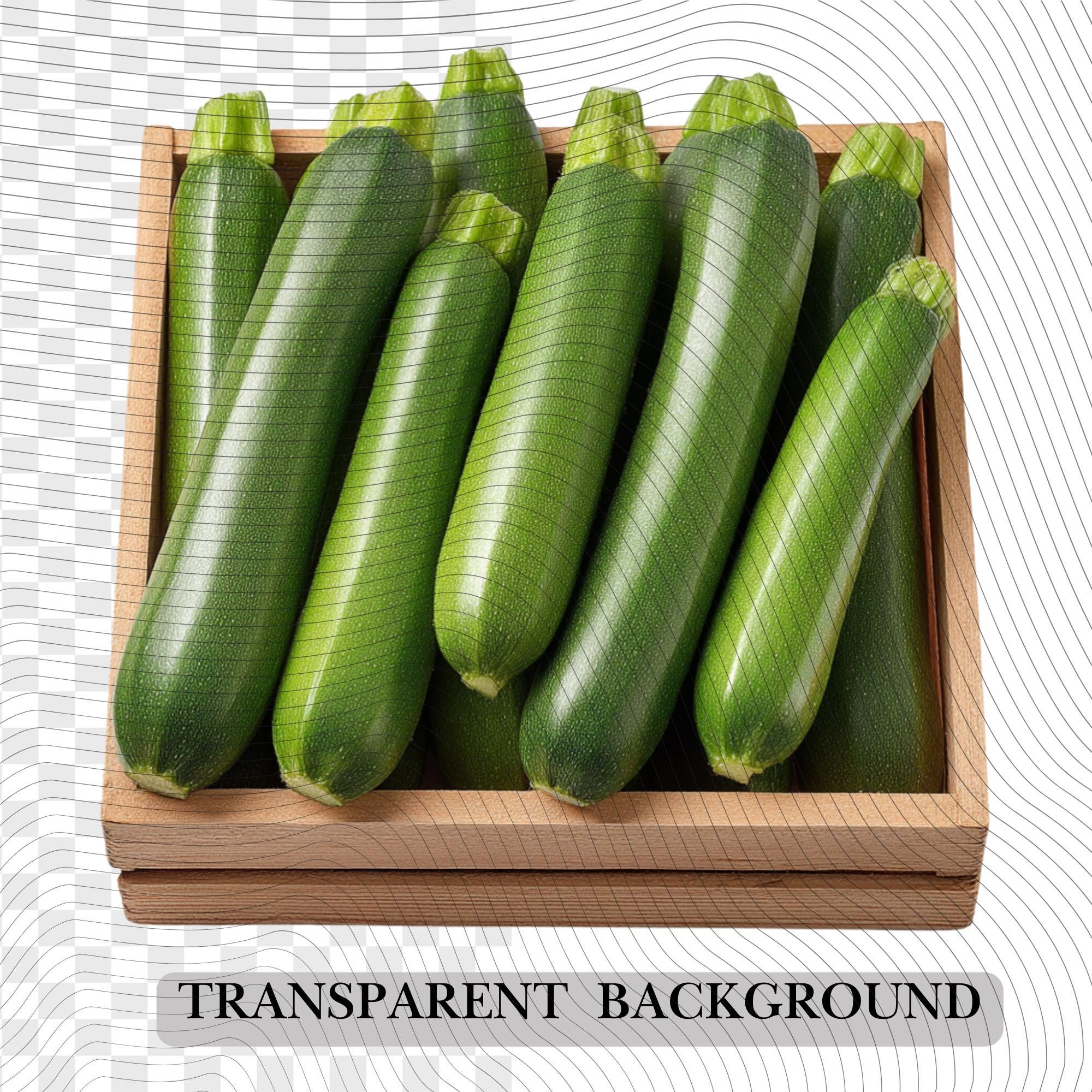 27 Realistic Zucchini Clipart Bundle| PNG Transparent Background