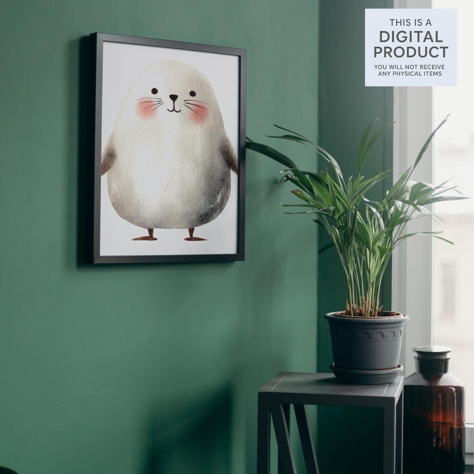 120 Watercolor Baby Animal Clipart Bundle: Black and White Illustrations (Transparent PNG)