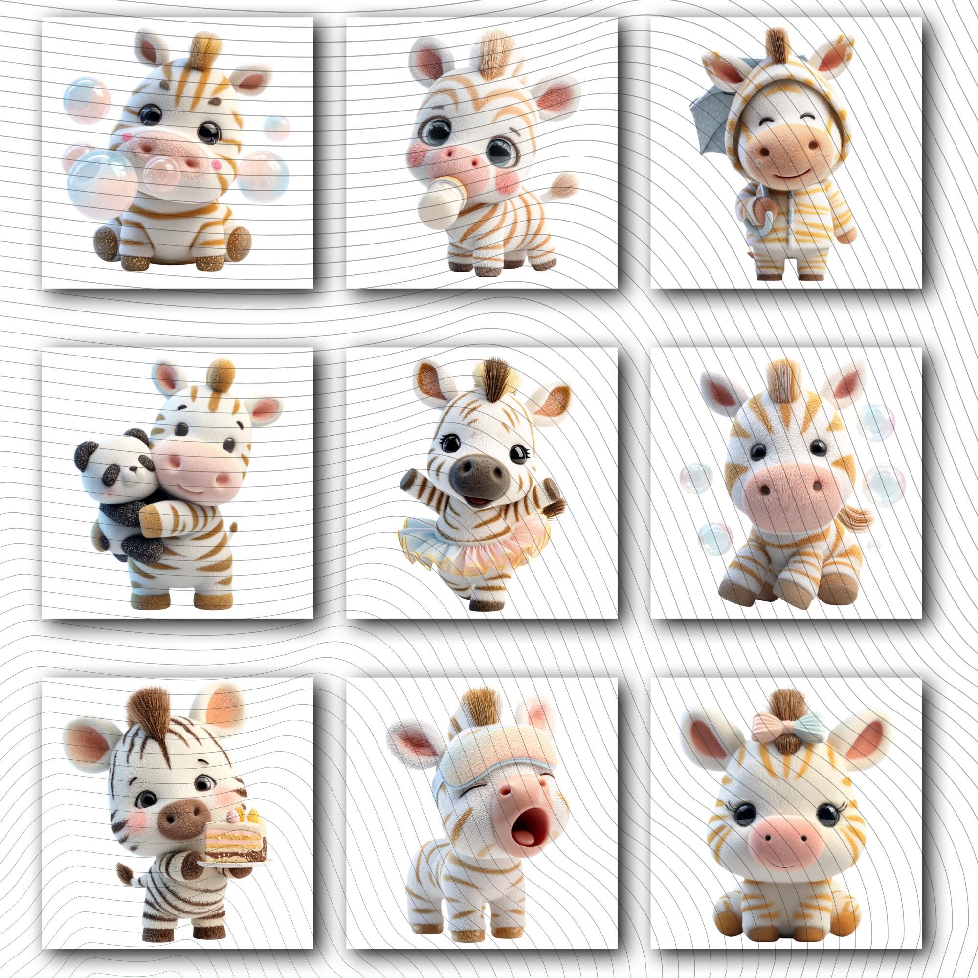 20 Quirky Bee Clipart Set | Funny Characters PNG Transparent Background| 300DPI