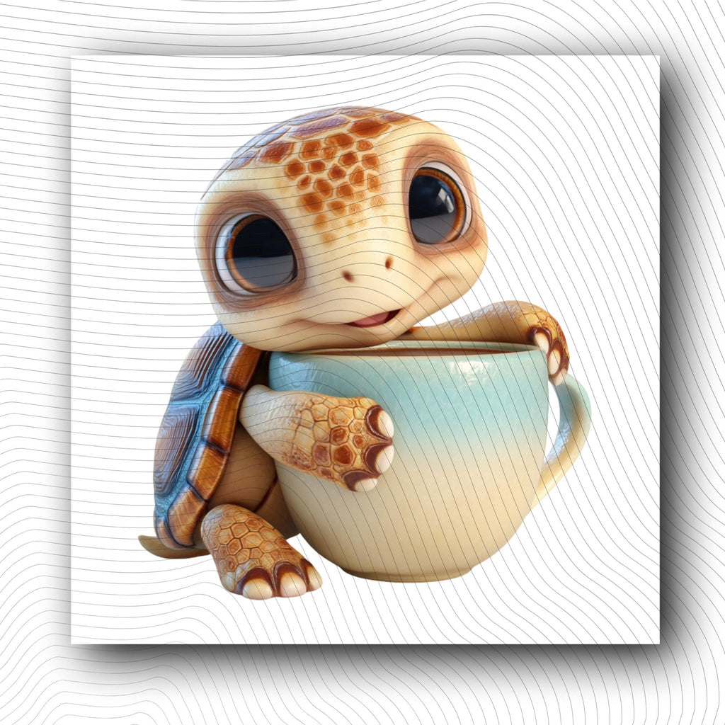 10 Quirky Turtle Clipart Set | Funny Characters PNG Transparent Background| 300DPI