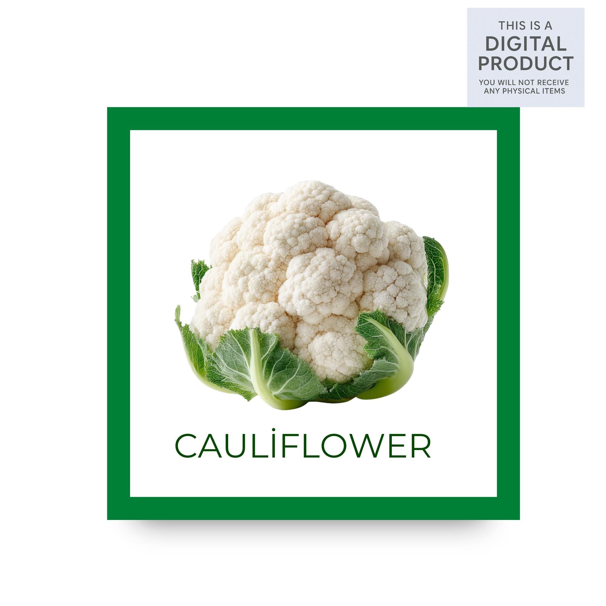 26 Realistic Cauliflower  Clipart Bundle| PNG Transparent Background