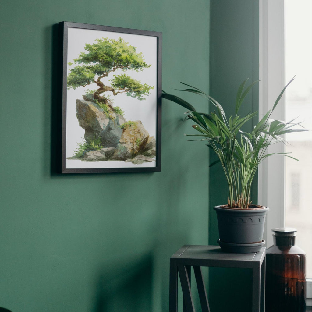 120 Watercolor Bonsai Tree Clipart Bundle: Japanese Garden Art (Transparent PNG)