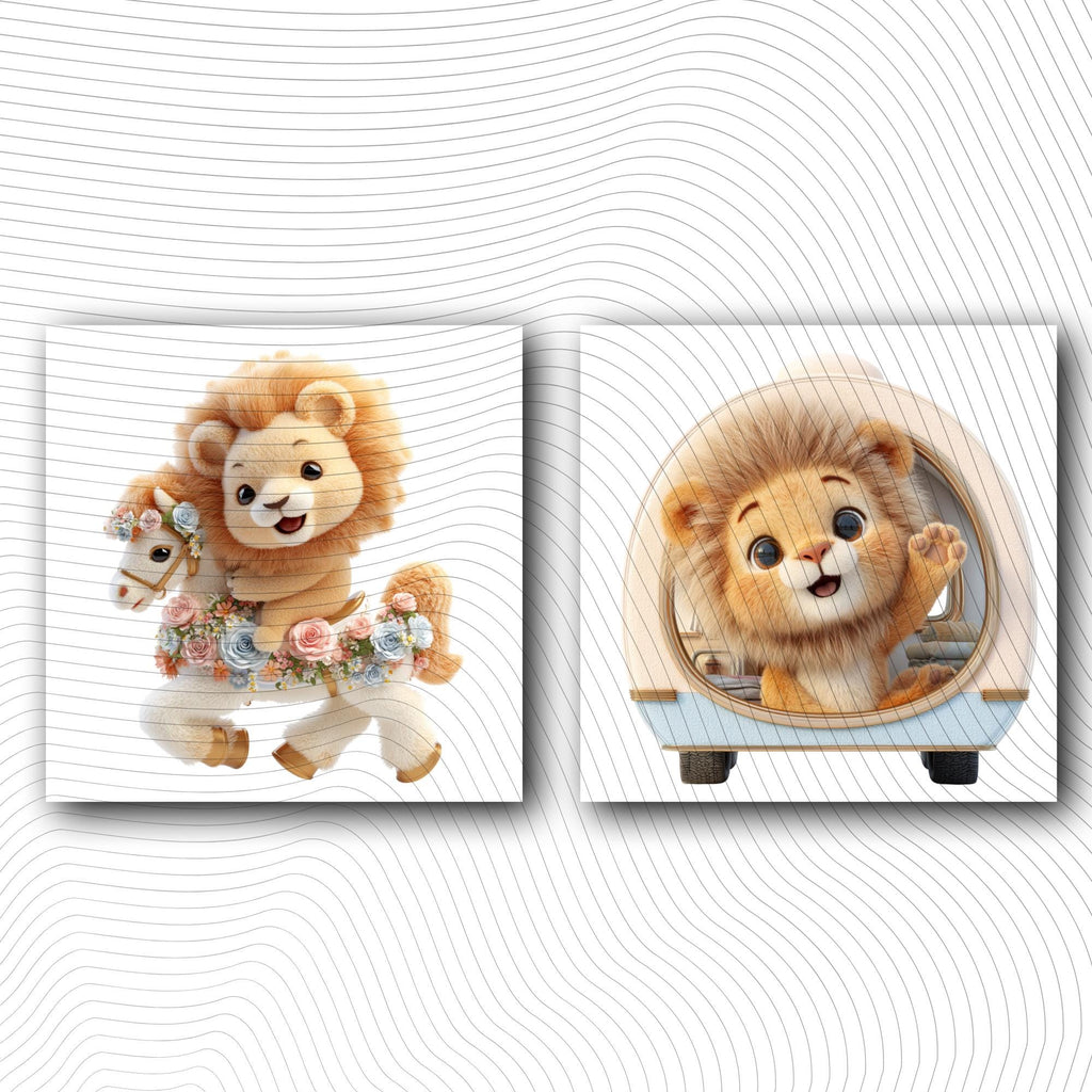 20 Quirky Lion Clipart Set | Funny Characters PNG Transparent Background| 300DPI