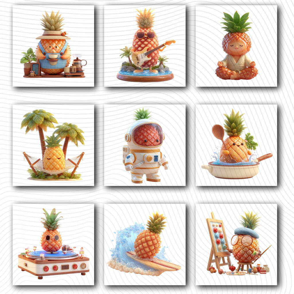 21 Quirky Pineapple Tales | Funny Pineapple PNG Transparent Background