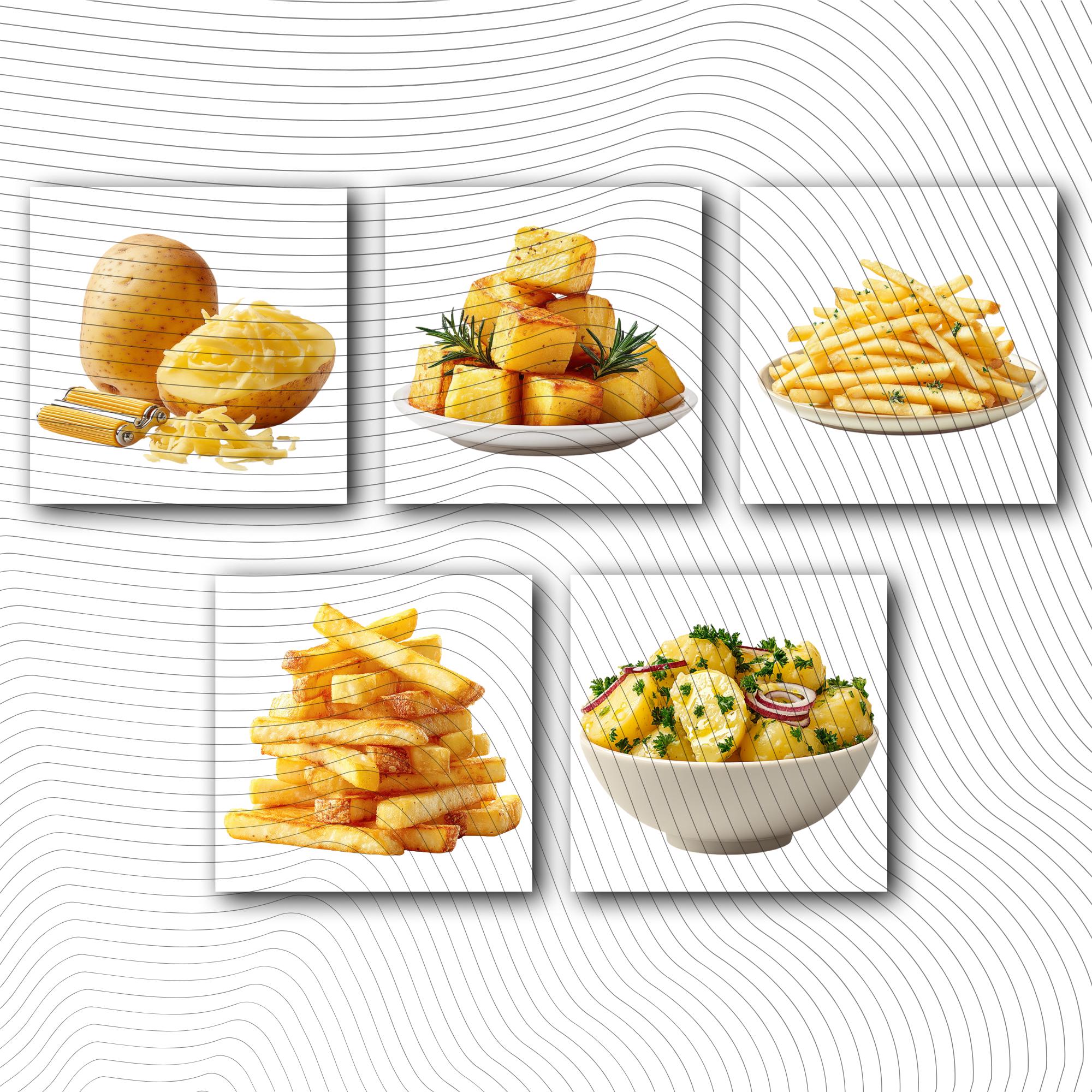 23 Realistic Potato Clipart Bundle | PNG Transparent Background