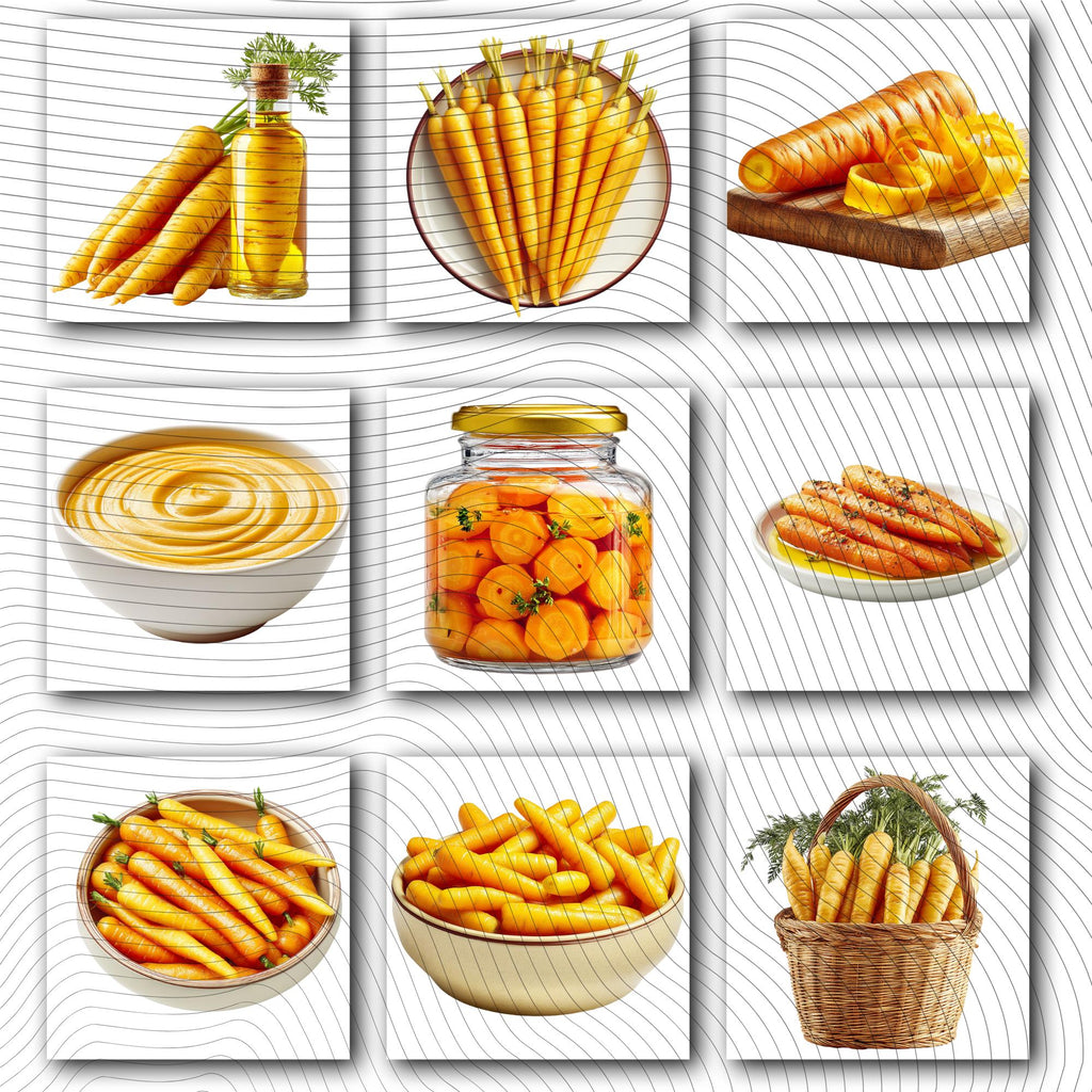 27 Realistic Carrot Clipart Bundle | PNG Transparent Background