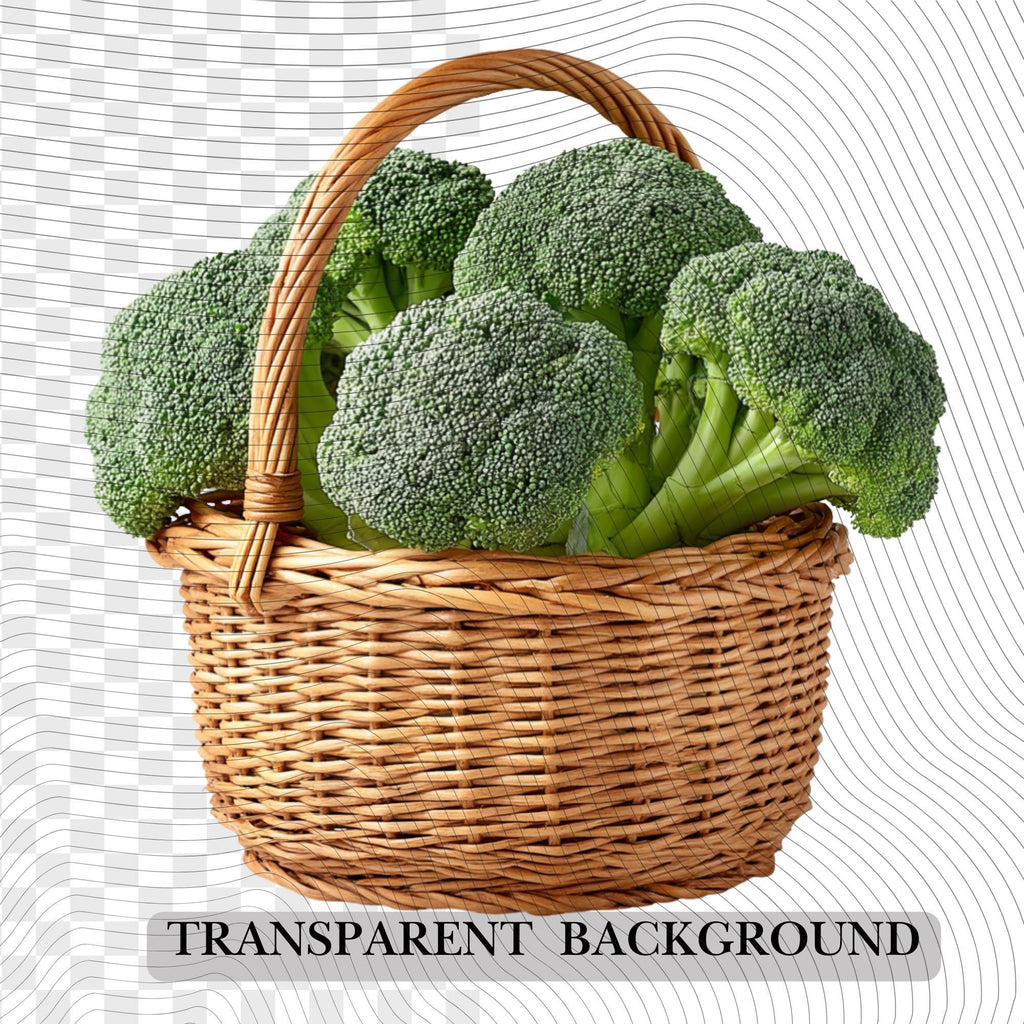 28 Realistic Broccoli Clipart Bundle| PNG Transparent Background