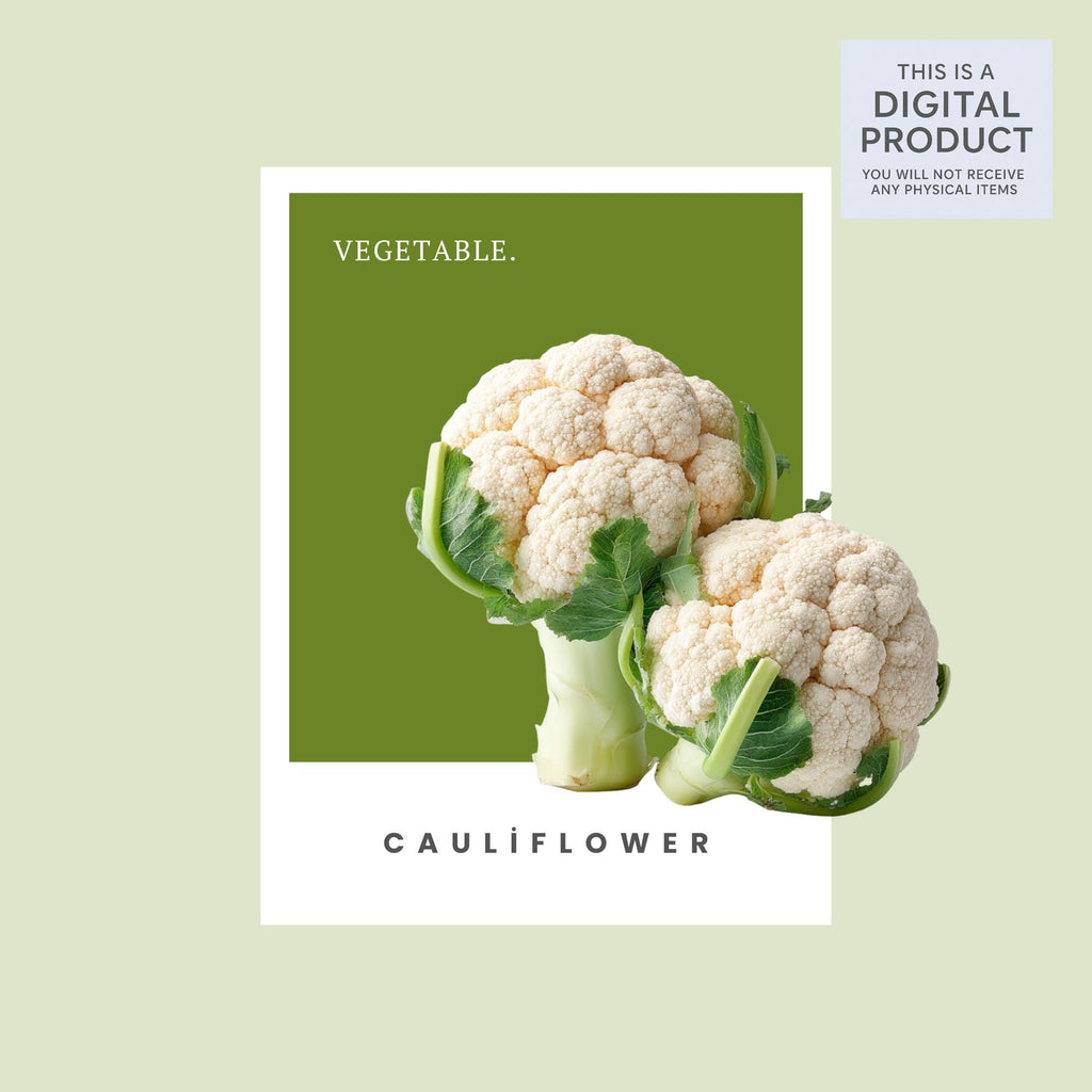 26 Realistic Cauliflower  Clipart Bundle| PNG Transparent Background